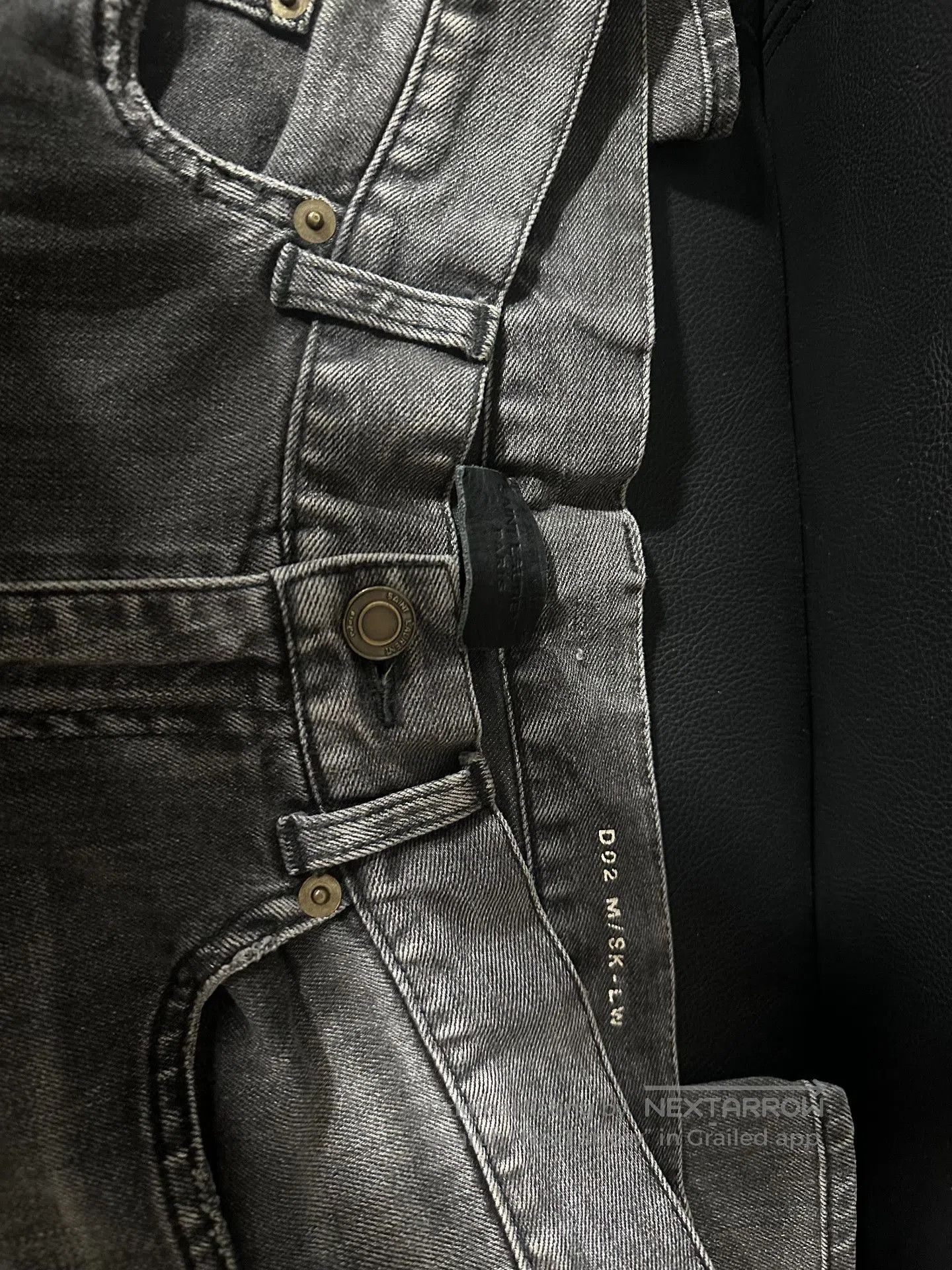 Saint Laurent Paris Saint Laurent 19FW Charcoal Washed Jeans. Size US 30 / EU 46 - 3 Thumbnail