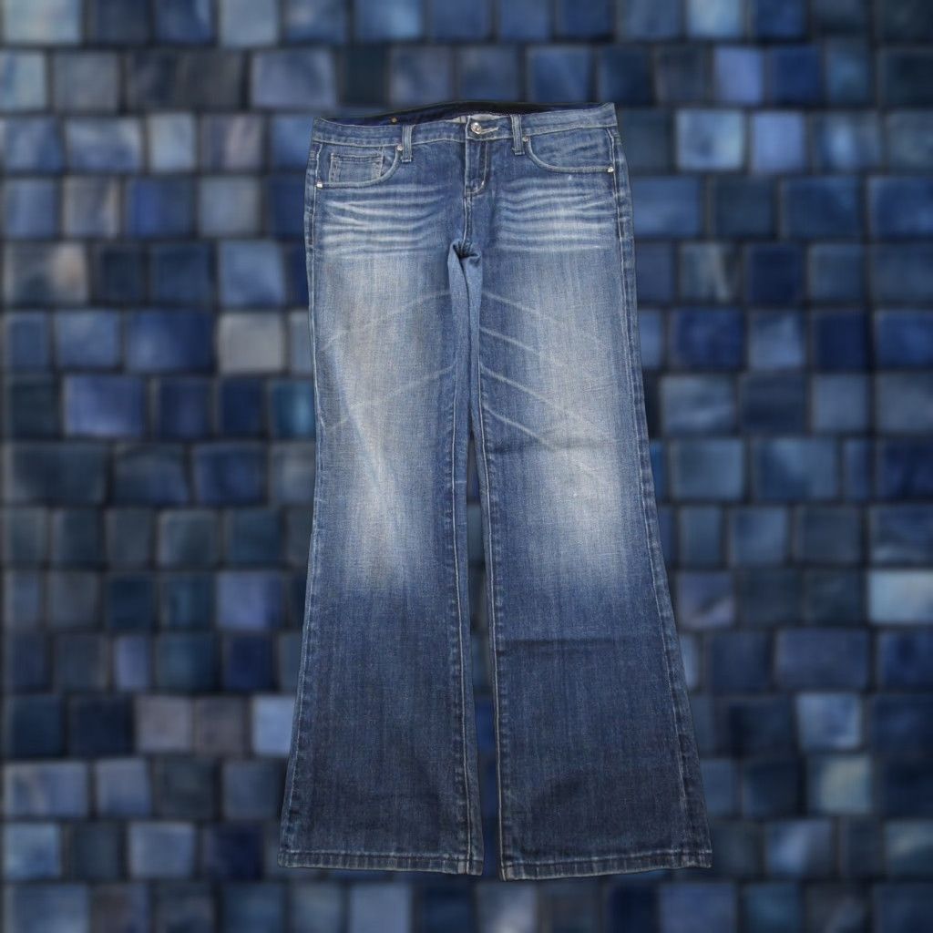 Vintage VTG Y2K VIGOSS Women's Blue Denim Boot Cut Jeans Tag Size 11 (34x31) Y2K Size 32" / US 10 / IT 46 - 1 Thumbnail