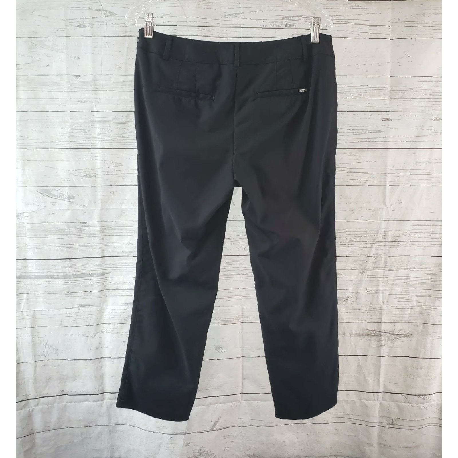 White House Black Market White House Black Market Womens Pants Sz 6 Mid Rise Slim Ankle Cotton Blend Black Size 28" / US 6 / IT 42 - 5 Thumbnail