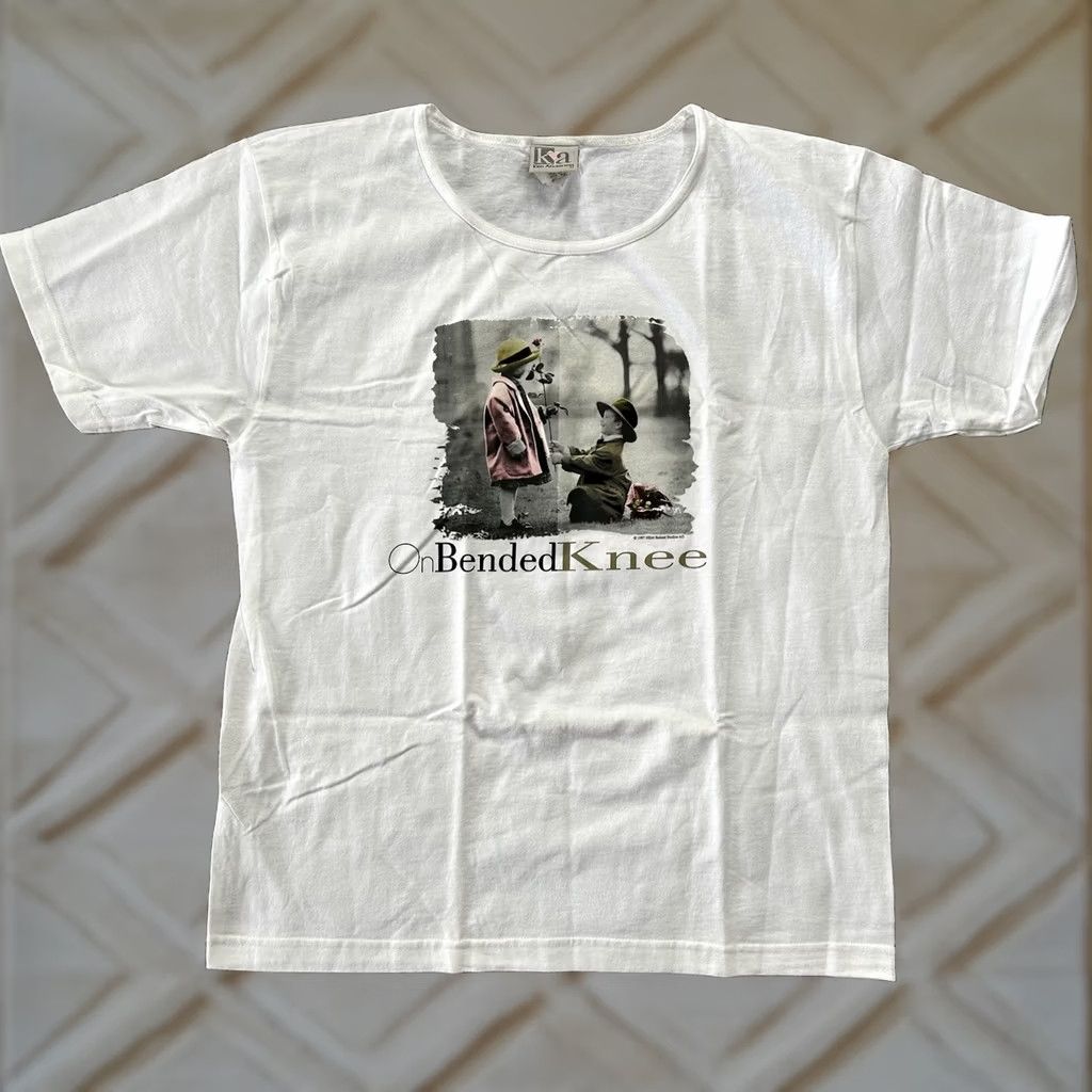 JW Anderson VINTAGE Kim Anderson T-Shirt White Love On Bended Knee Women L Short Sleeve NWT Size L / US 10 / IT 46 - 1 Thumbnail