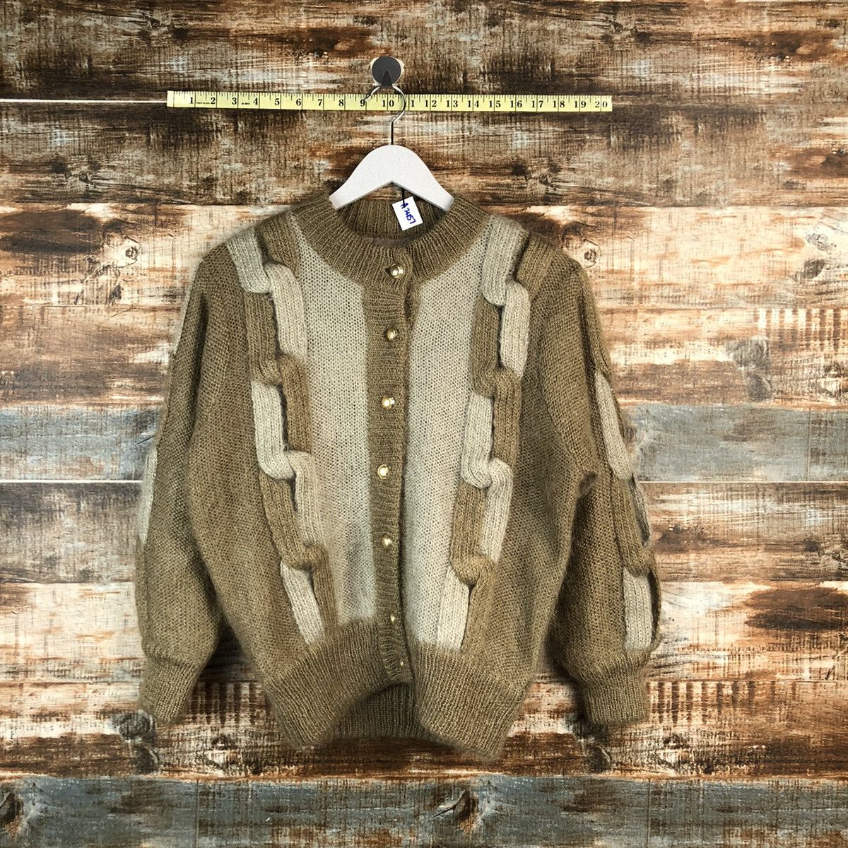 Homespun Knitwear Japan mohair shaggy vtg Pattern knitwear Cardigans #A2457 Size M / US 6-8 / IT 42-44 - 1 Thumbnail