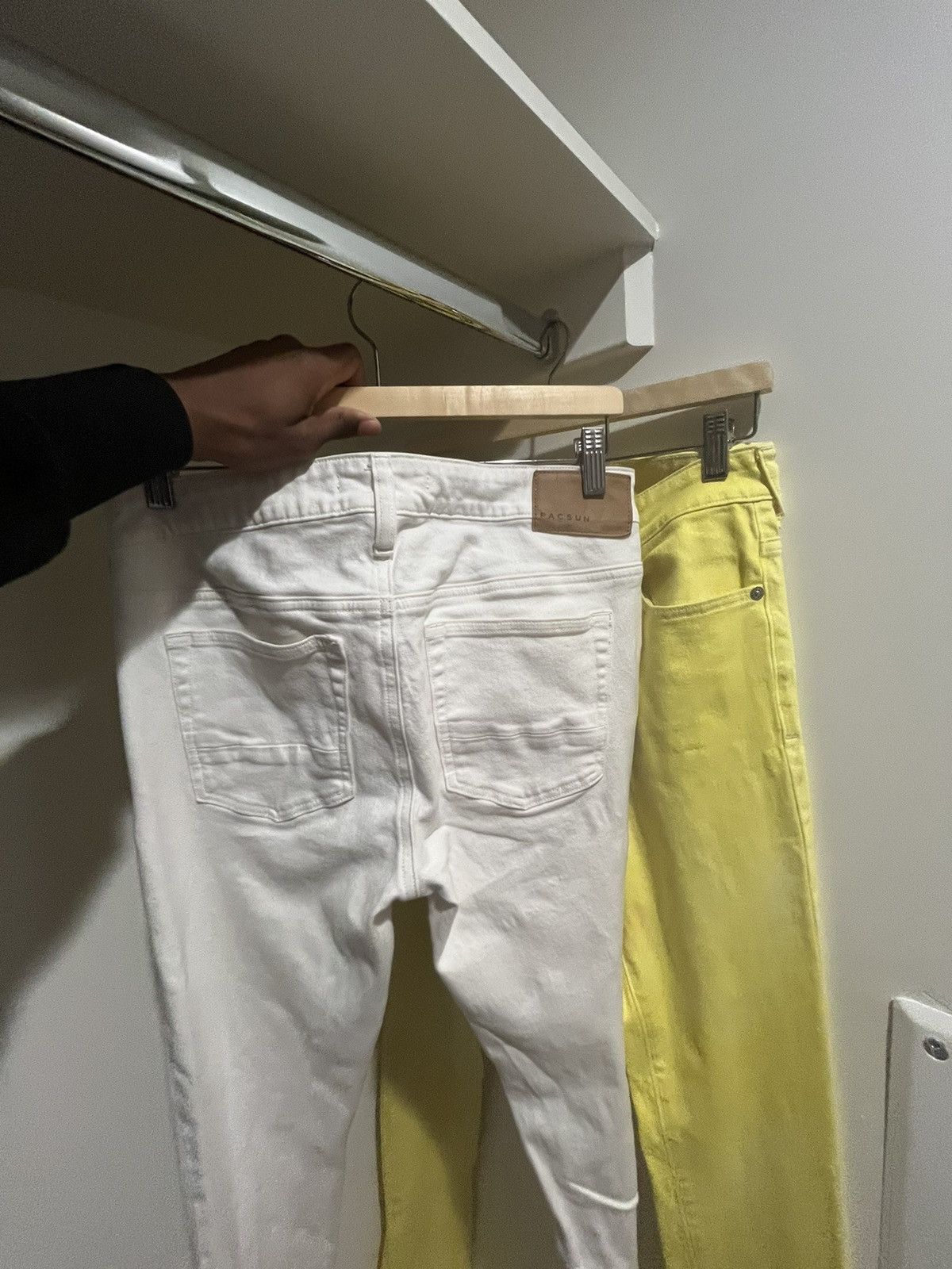 Pacsun White Super Stacked Denim Jeans Size US 29 - 7 Thumbnail