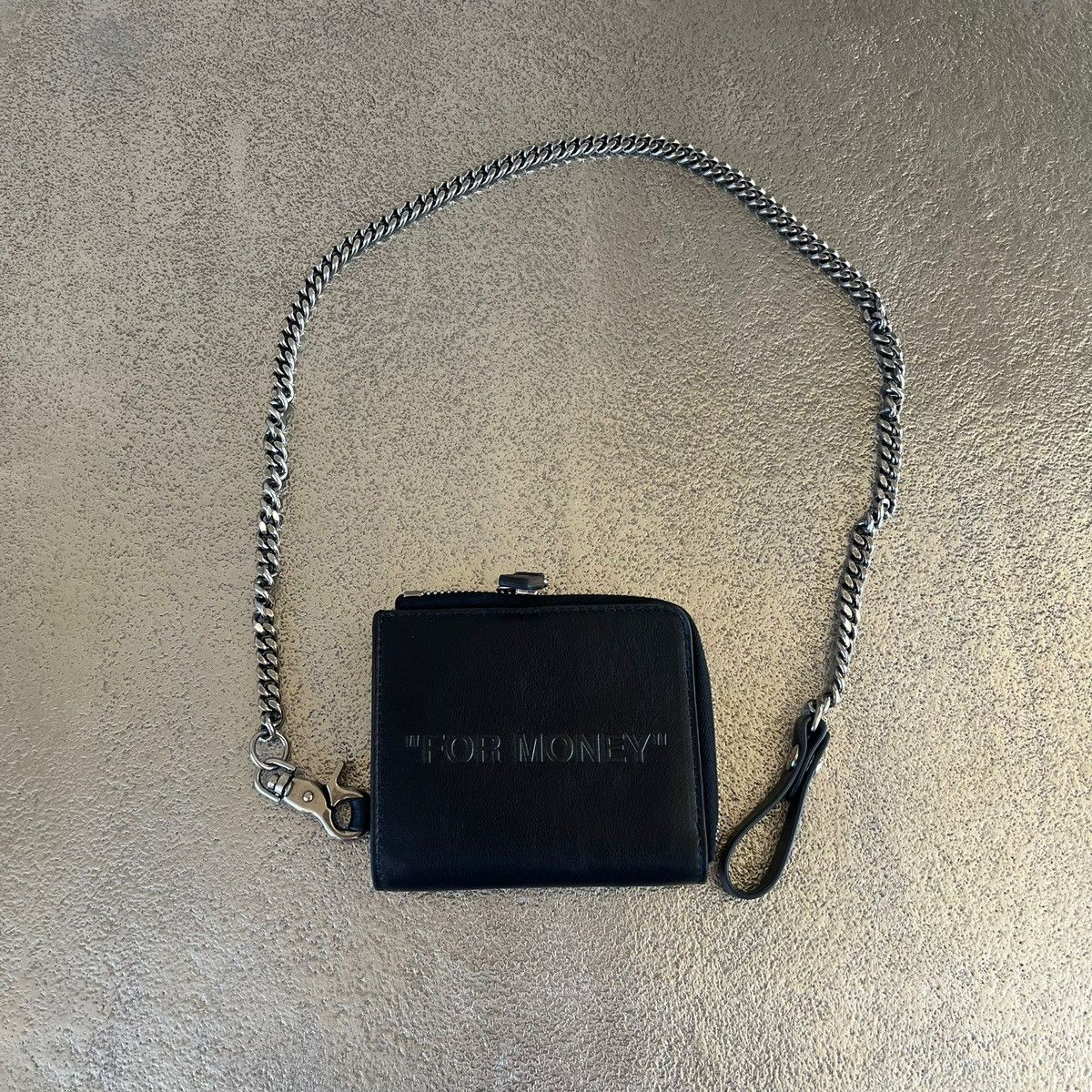 OFF-WHITE Chain Wallet "For Money" Black