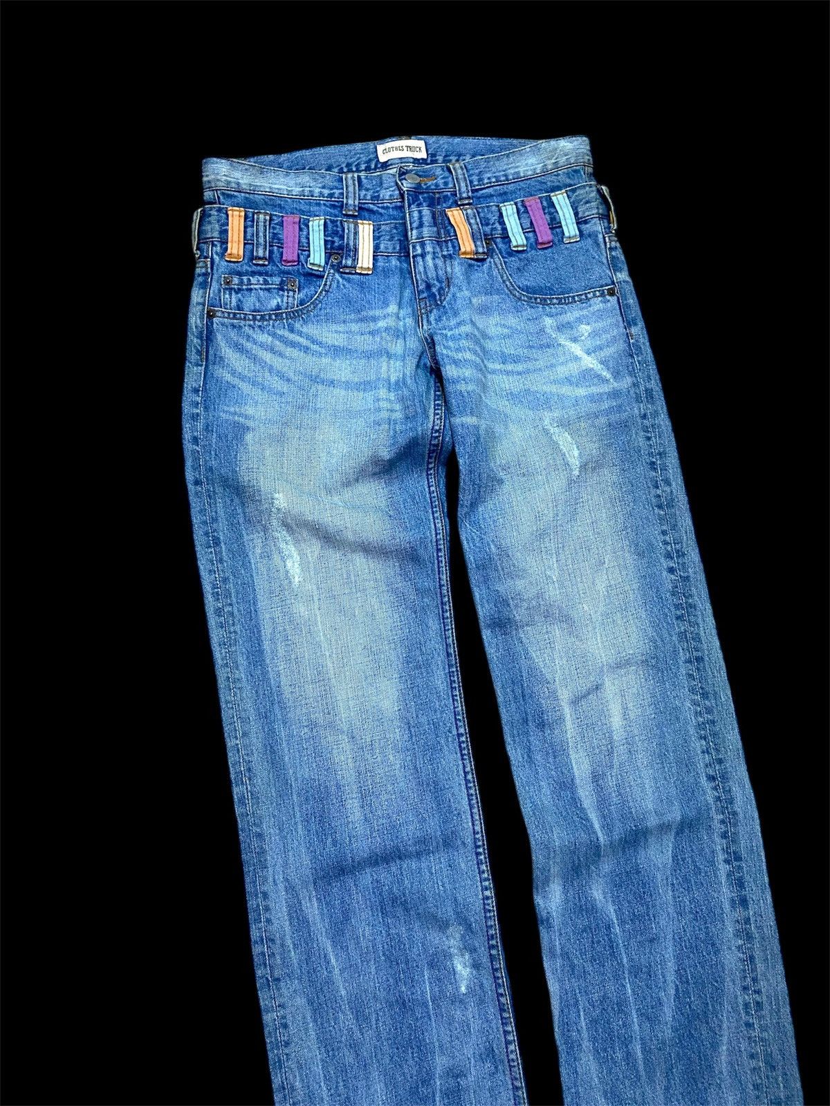 If Six Was Nine × Japanese Brand × Le Grande Bleu (L.G.B.) Double Waist Distreesed Clothes Truck Size US 32 / EU 48 - 3 Thumbnail