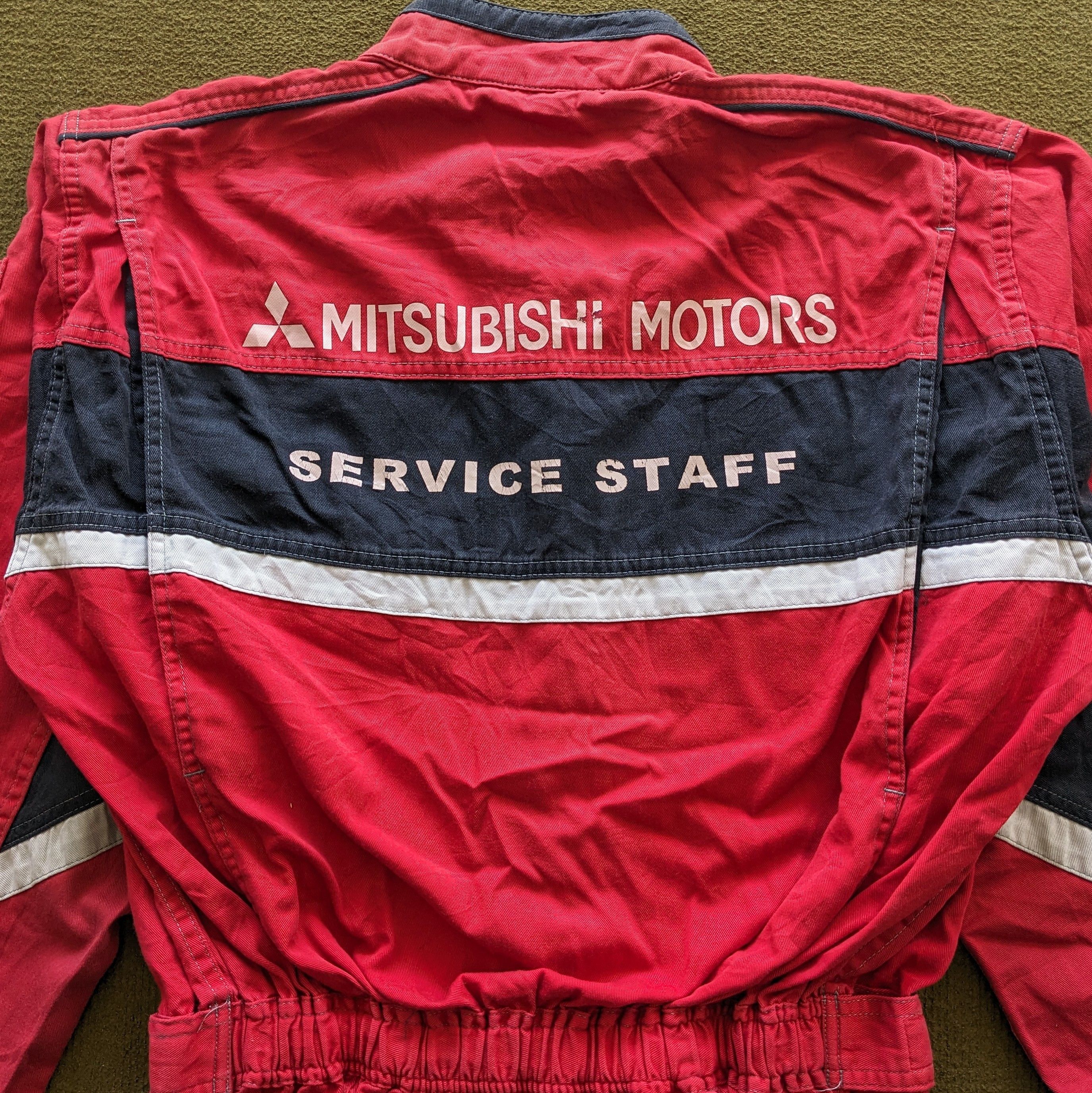 Vintage Vintage MITSUBISHI MOTORS Racing Coverall Workwear Jacket Size US M / EU 48-50 / 2 - 2 Thumbnail