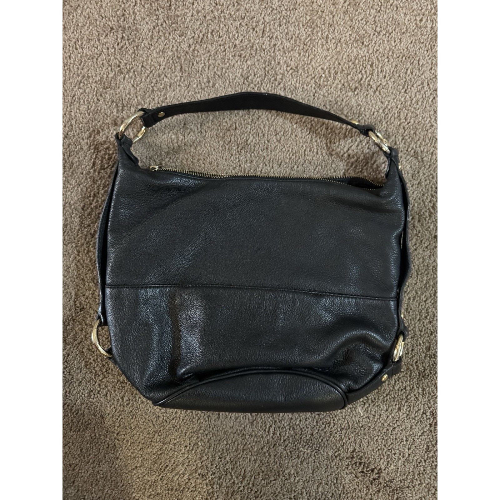 Michael Kors Michael Kors Fulton Shoulder Bag Black Pebbled Leather 2010s Size ONE SIZE - 5 Thumbnail
