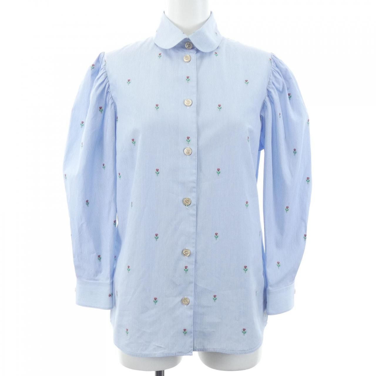 Gucci Gucci Gucci Stripe Shirt Textile Tops 498662Z346A DUTY FREE for USA Size ONE SIZE - 1 Thumbnail