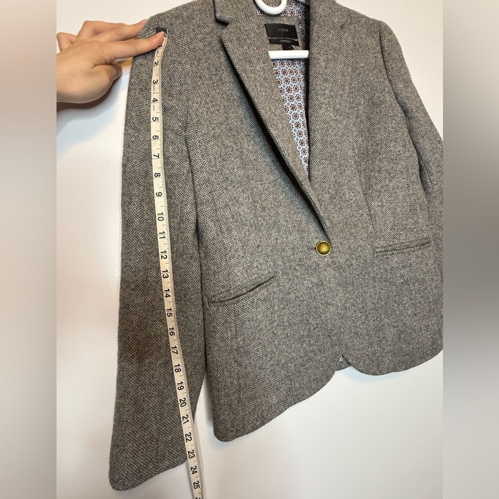 J.Crew RARE J.Crew Campbell Donegal Blazer Wool Grey Size S / US 4 / IT 40 - 11 Thumbnail