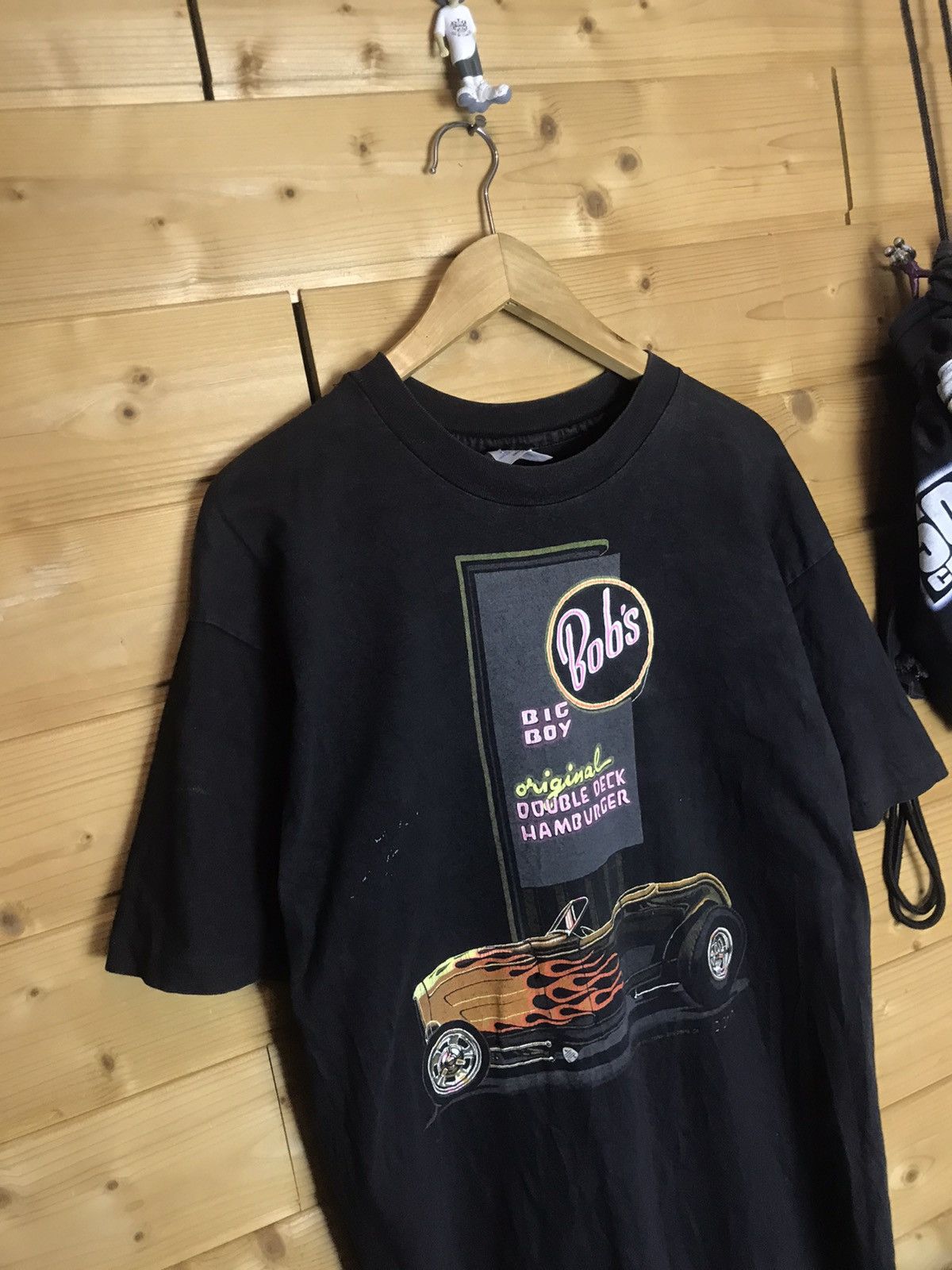 Vintage Vintage 1992 Bash car flame single stitch t-shirt Size US L / EU 52-54 / 3 - 2 Thumbnail