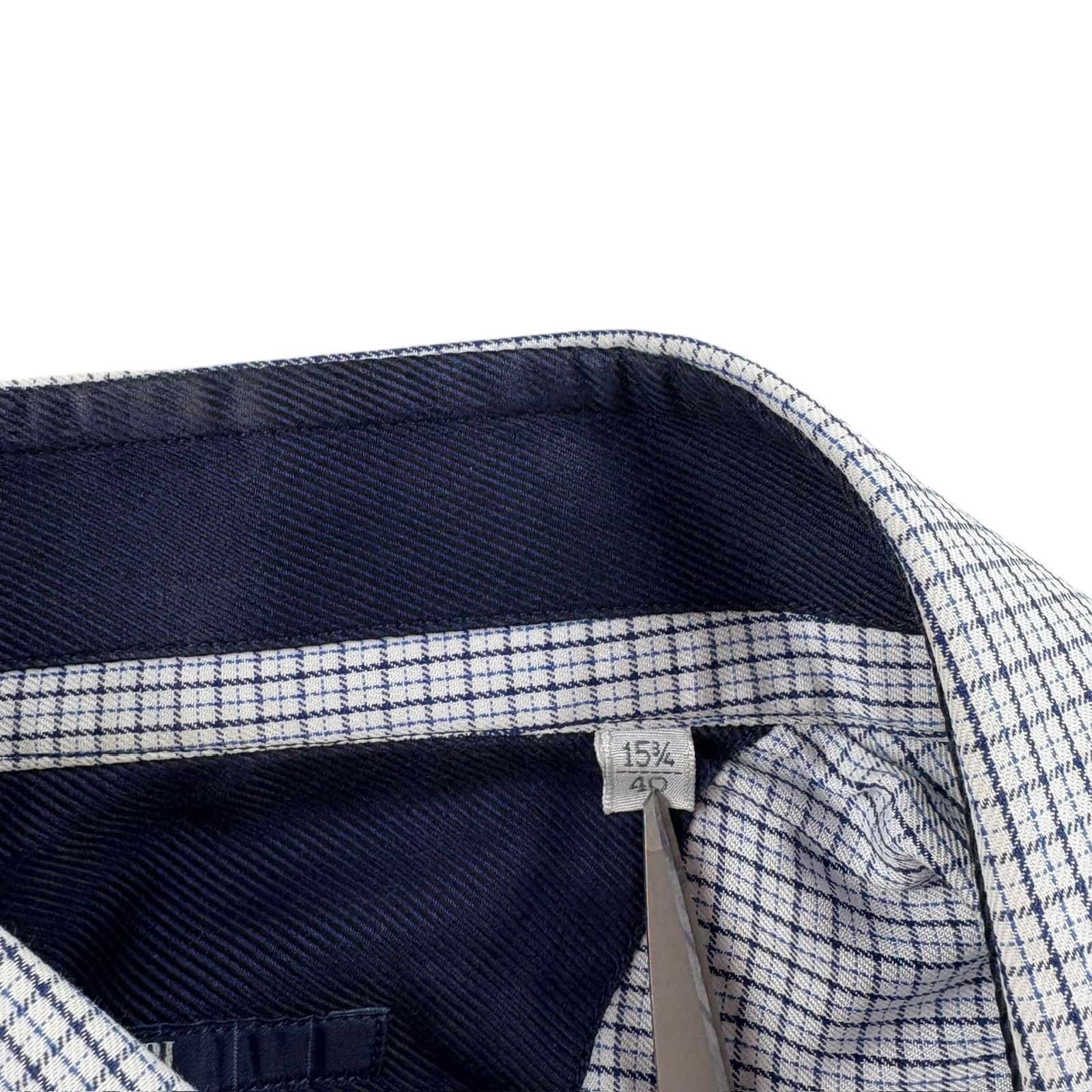 Pal Zileri Pal Zileri Men’s Cotton Blend Plaid Button-Down Shirt Blue • Size US M / EU 48-50 / 2 - 4 Thumbnail