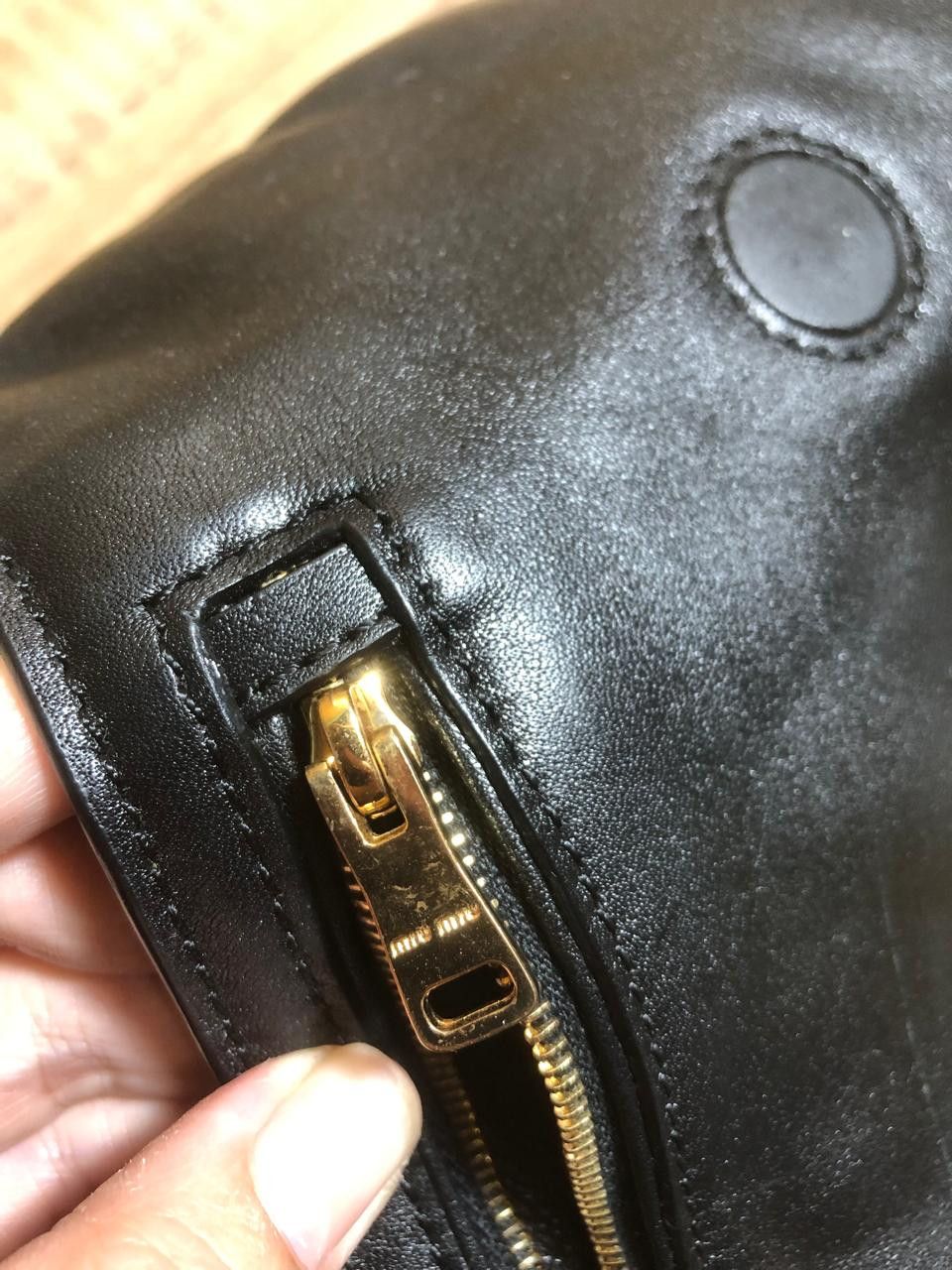 Miu Miu Miu Miu Black Nappa Biker Leather Slingbag / Clutch Size ONE SIZE - 10 Thumbnail
