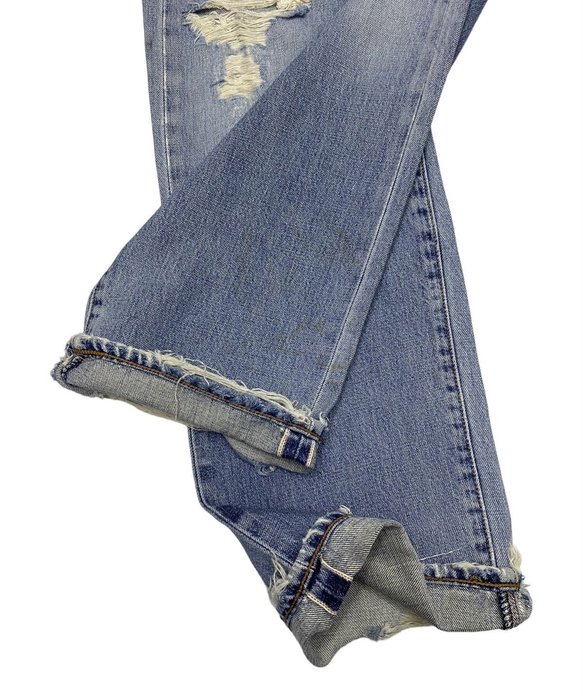 Levi's × Vintage LEVIS 502-xx BIG E SELVEDGE DISTRESSED DENIM JEANS Size US 32 / EU 48 - 3 Thumbnail