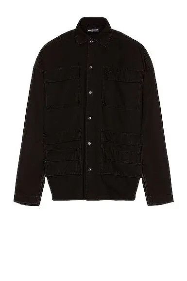 Balenciaga o1la1rc1a1124 BB Corp Cargo Shirt in Black Size US S / EU 44-46 / 1 - 1 Thumbnail