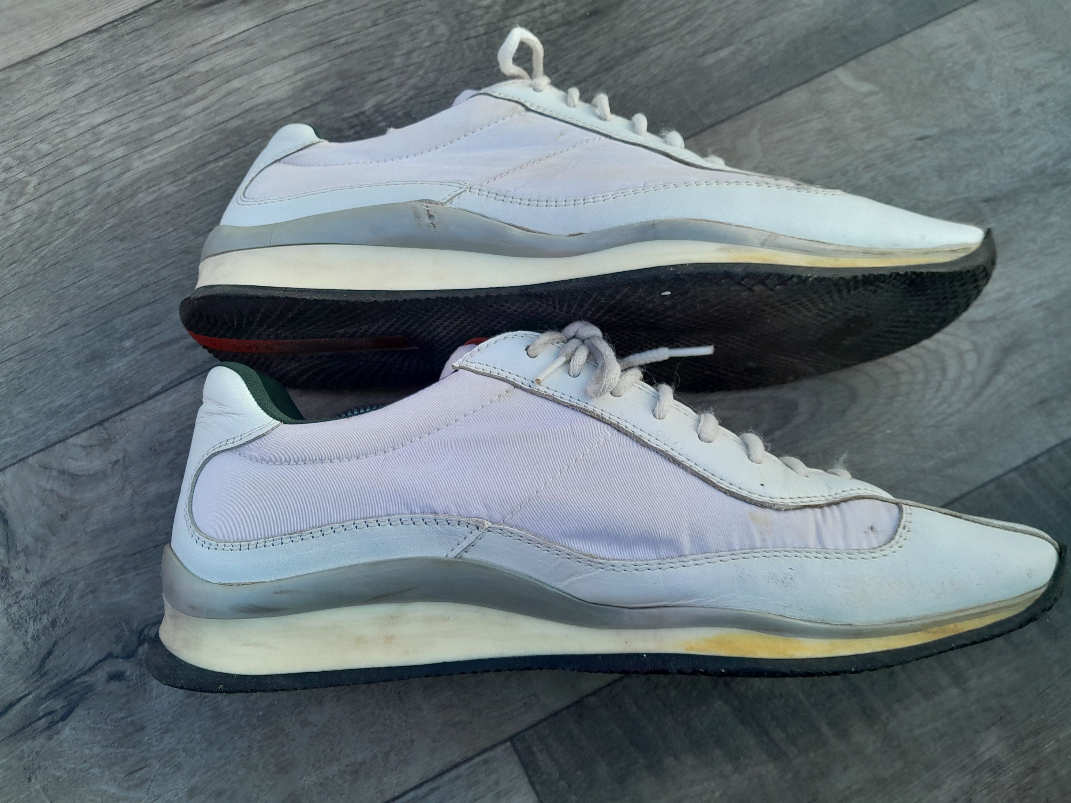 Prada PRADA Sneaker LUX ITALY Made white Men Leather/Nylon Size US 9 / EU 42 - 9 Thumbnail