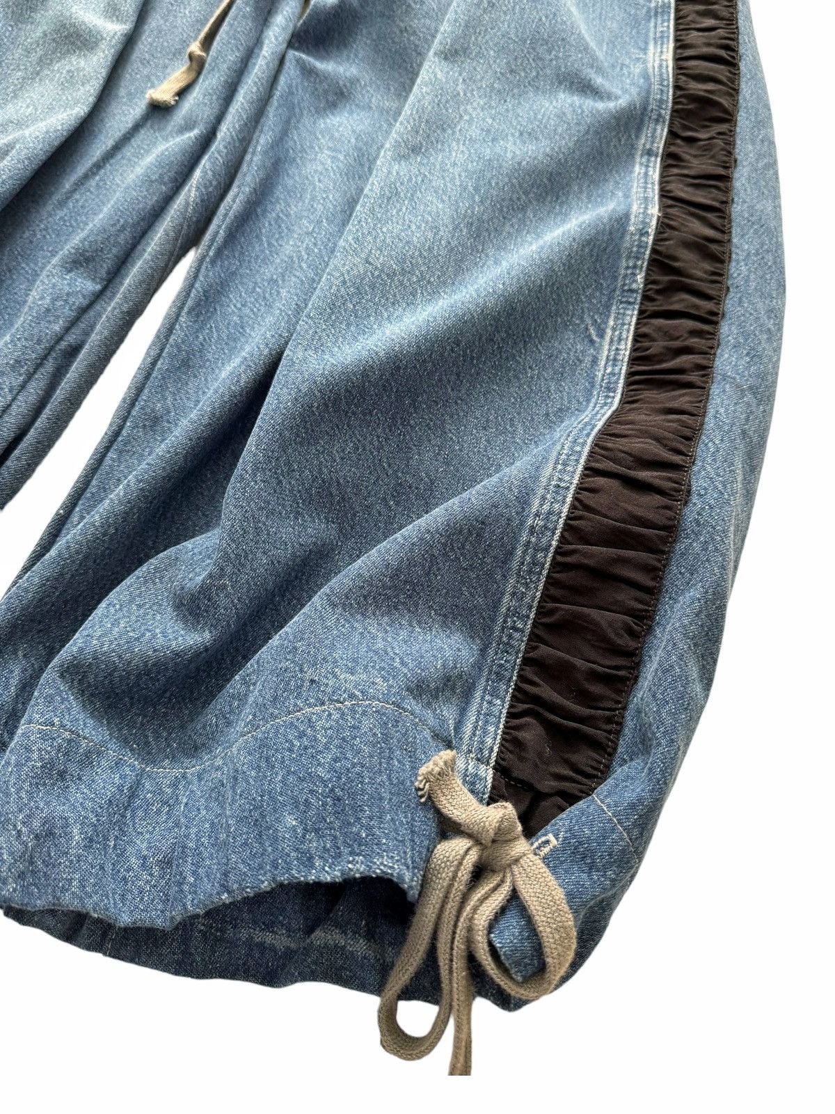 Greg Lauren Sz4 Denim Wide Leg Tux Baggy Pant Size US 34 / EU 50 - 9 Thumbnail