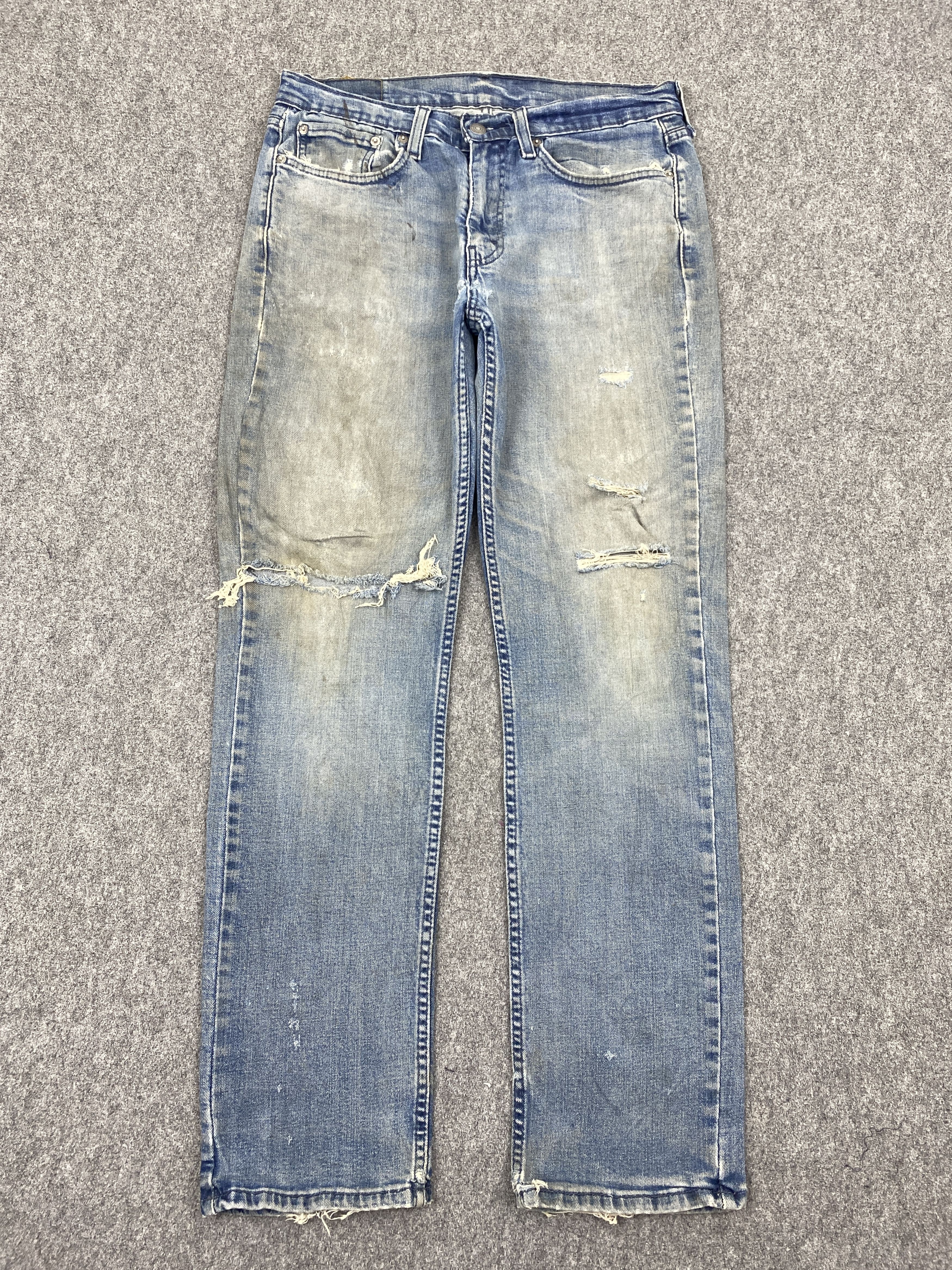 Levi's Distressed Vintage Levi's 514 Faded Blue Jeans DP2820 Size US 31 - 1 Thumbnail