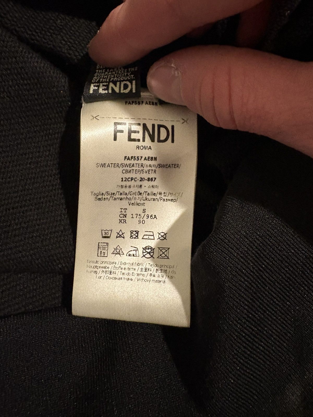 Fendi Men’s Rare Fendi Long sleeve sweater in yellow/black/white Size US S / EU 44-46 / 1 - 5 Thumbnail