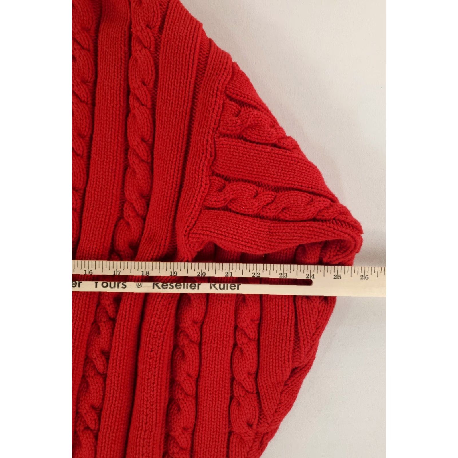 Gap VINTAGE Gap Sweater Roll Neck Cable Knit VTG 90s Cotton Made UK Red Mens XL Size US XL / EU 56 / 4 - 6 Thumbnail
