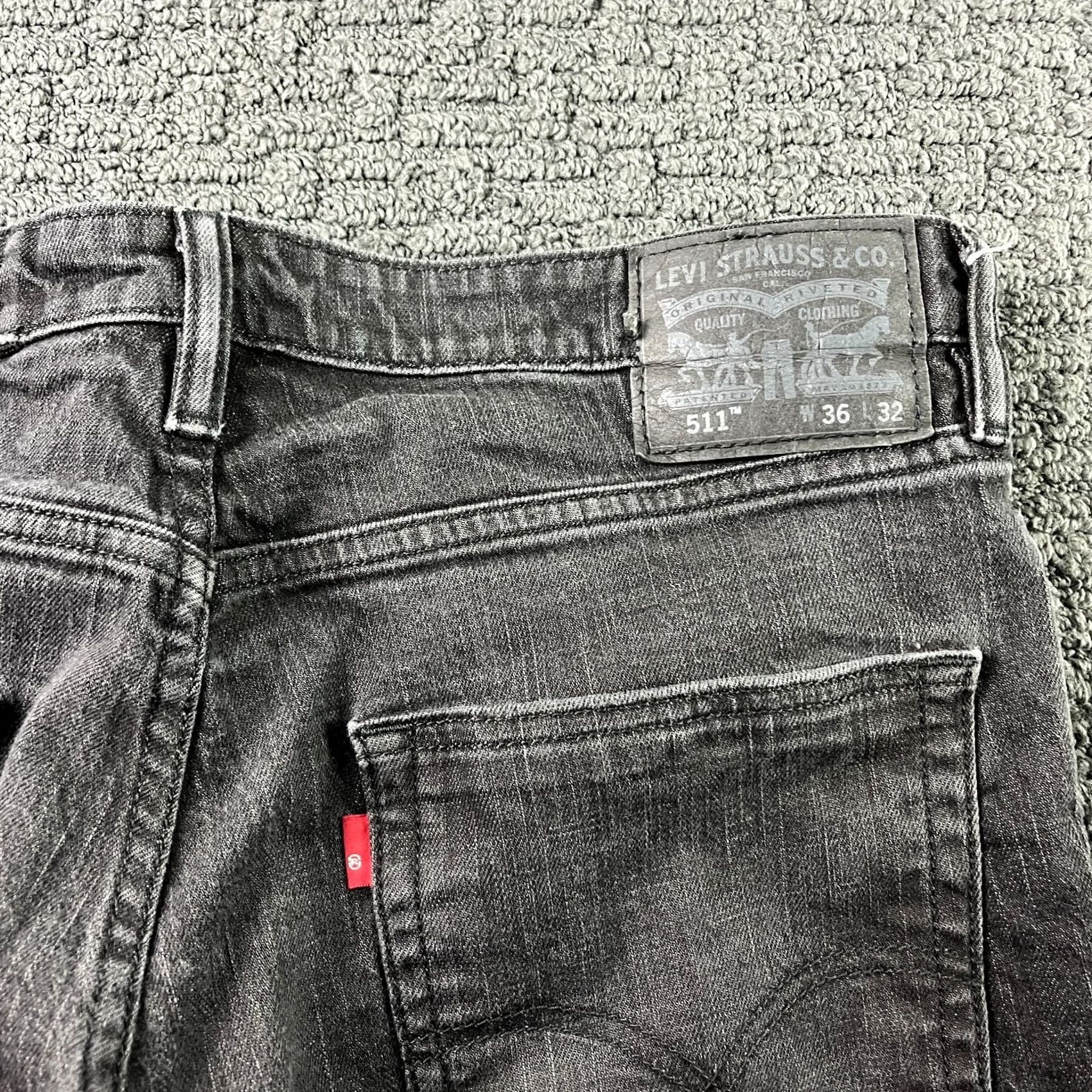 Levi's Levi's 511 Jeans Slim Straight Denim Black 36x30 Adult Men Regular Inseam 30in Cotton Zip Logo Vintage: No Size US 36 / EU 52 - 4 Thumbnail