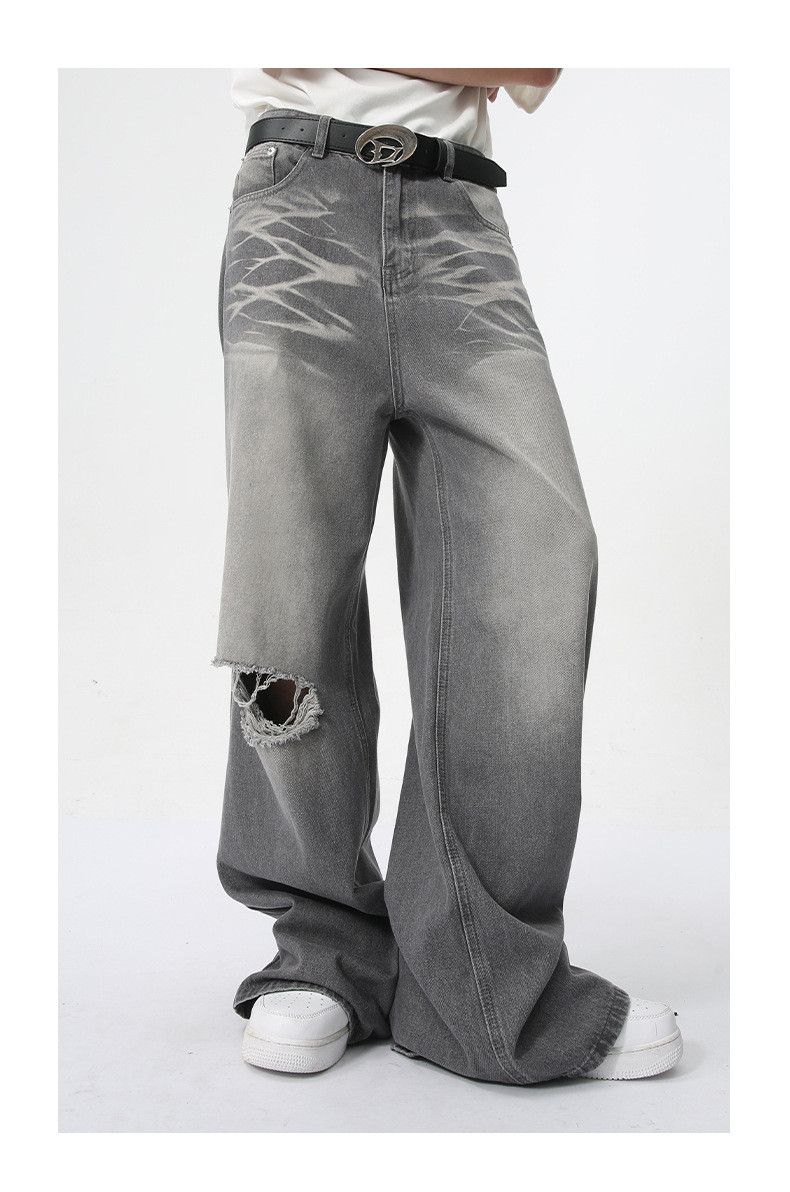 Vintage Faded Gray ripped Loose jeans Size US 31 - 3 Thumbnail