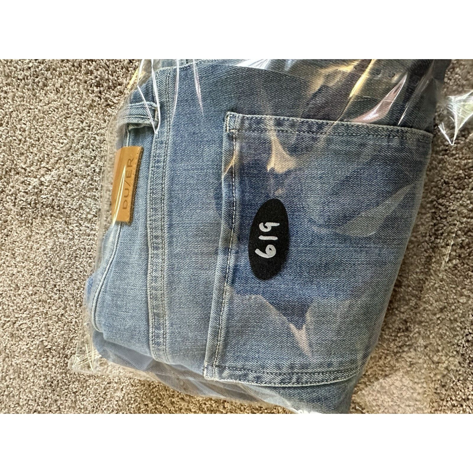 DUER DU/ER Jeans Mens 31x31 Blue Medium Wash Straight Size US 31 - 10 Thumbnail