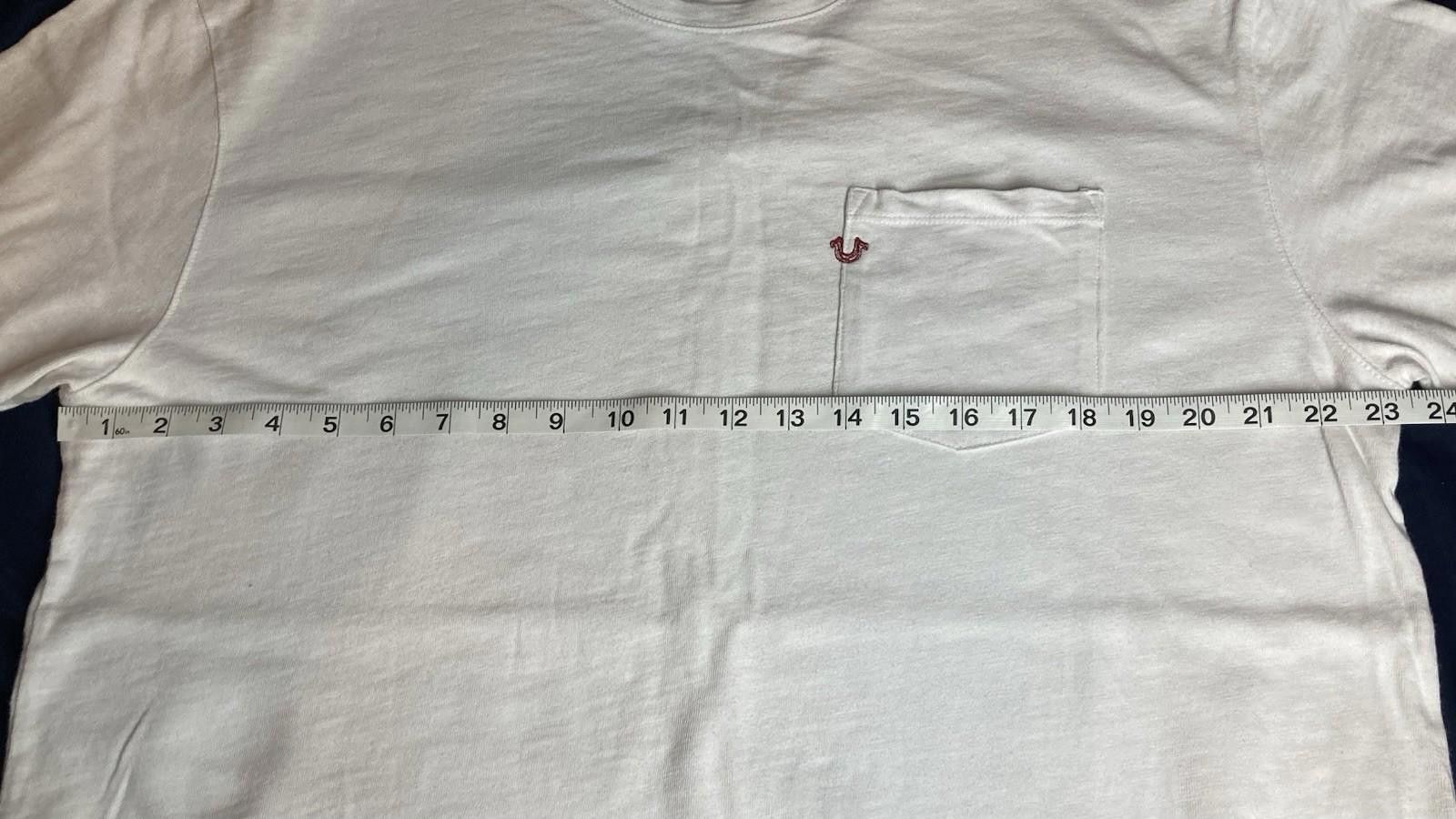 True Religion Men’s XL True Religion White Blank Crewneck T Shirt Red Logo Size US XL / EU 56 / 4 - 4 Thumbnail