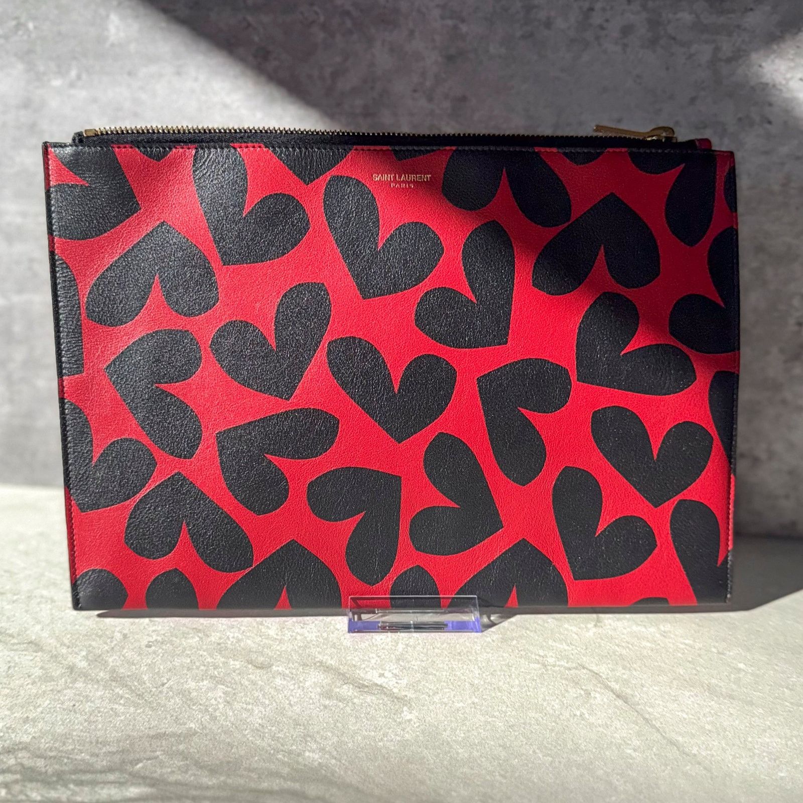 Saint Laurent Paris Saint Laurent Heart Print Clutch Size ONE SIZE - 2 Thumbnail