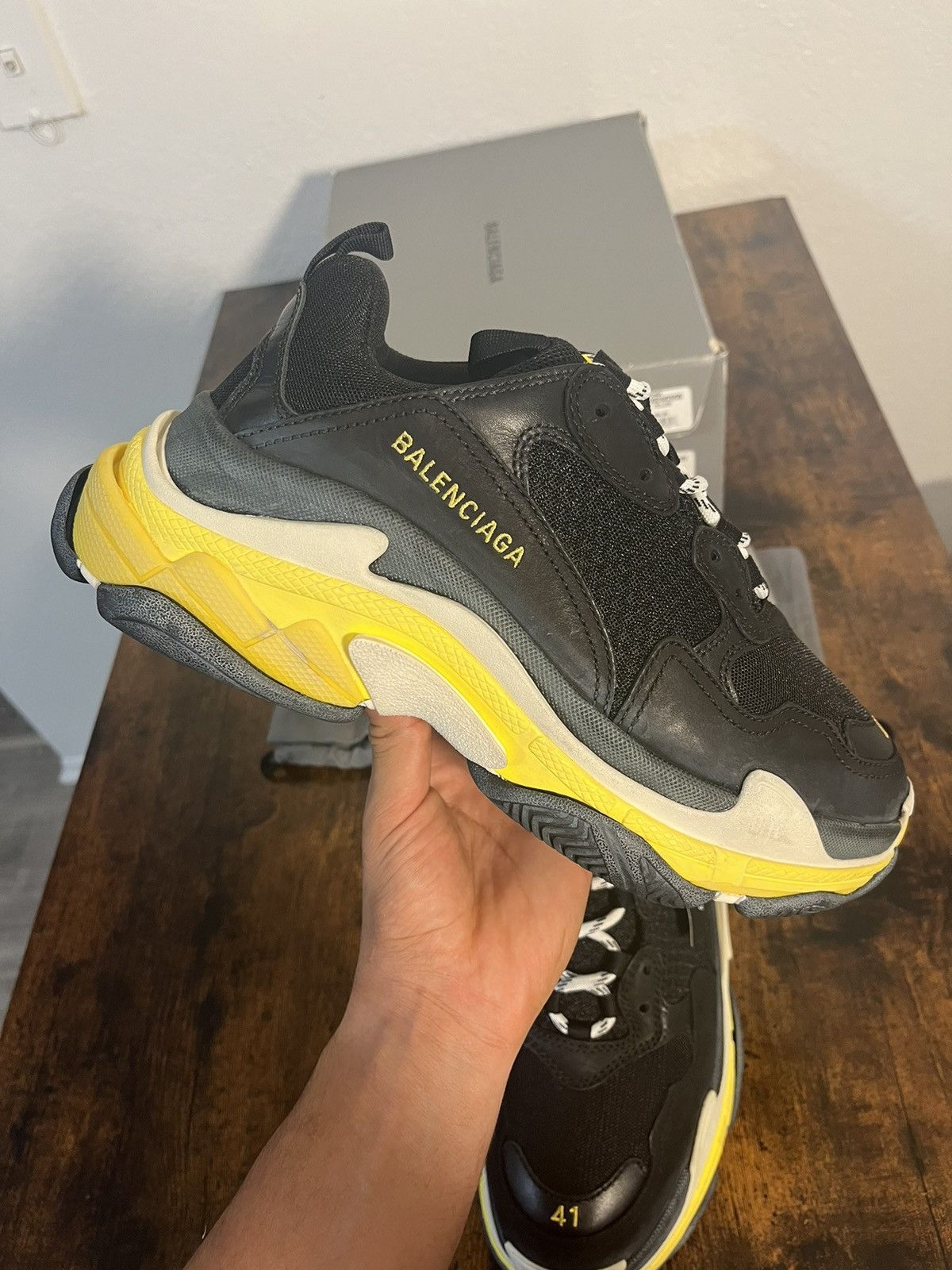 Balenciaga × Designer Balenciaga Triple S Predistressed 2018 (Real Leather) Size US 8 / IT 38 - 5 Thumbnail