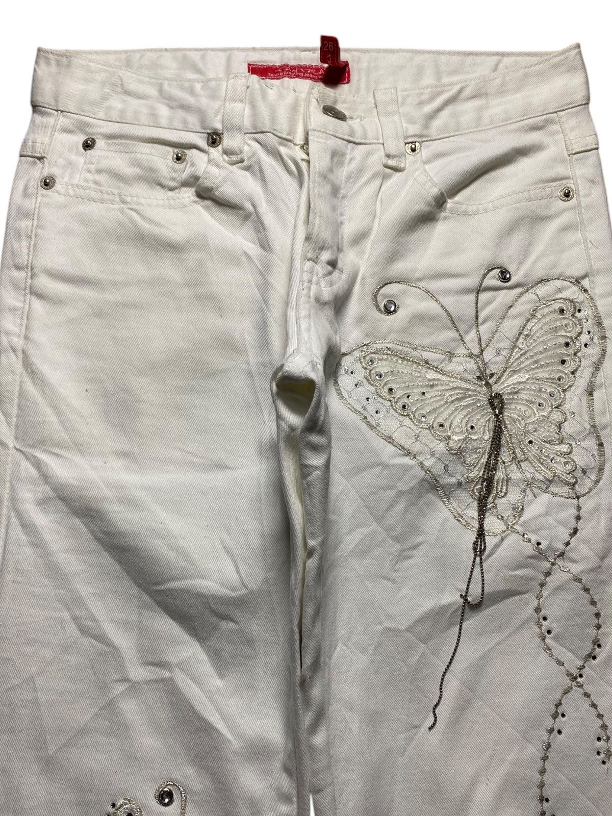 Japanese Brand Vintage Japanese Brand Tantra Embroidery Flare Jeans Size 28" / US 6 / IT 42 - 4 Thumbnail