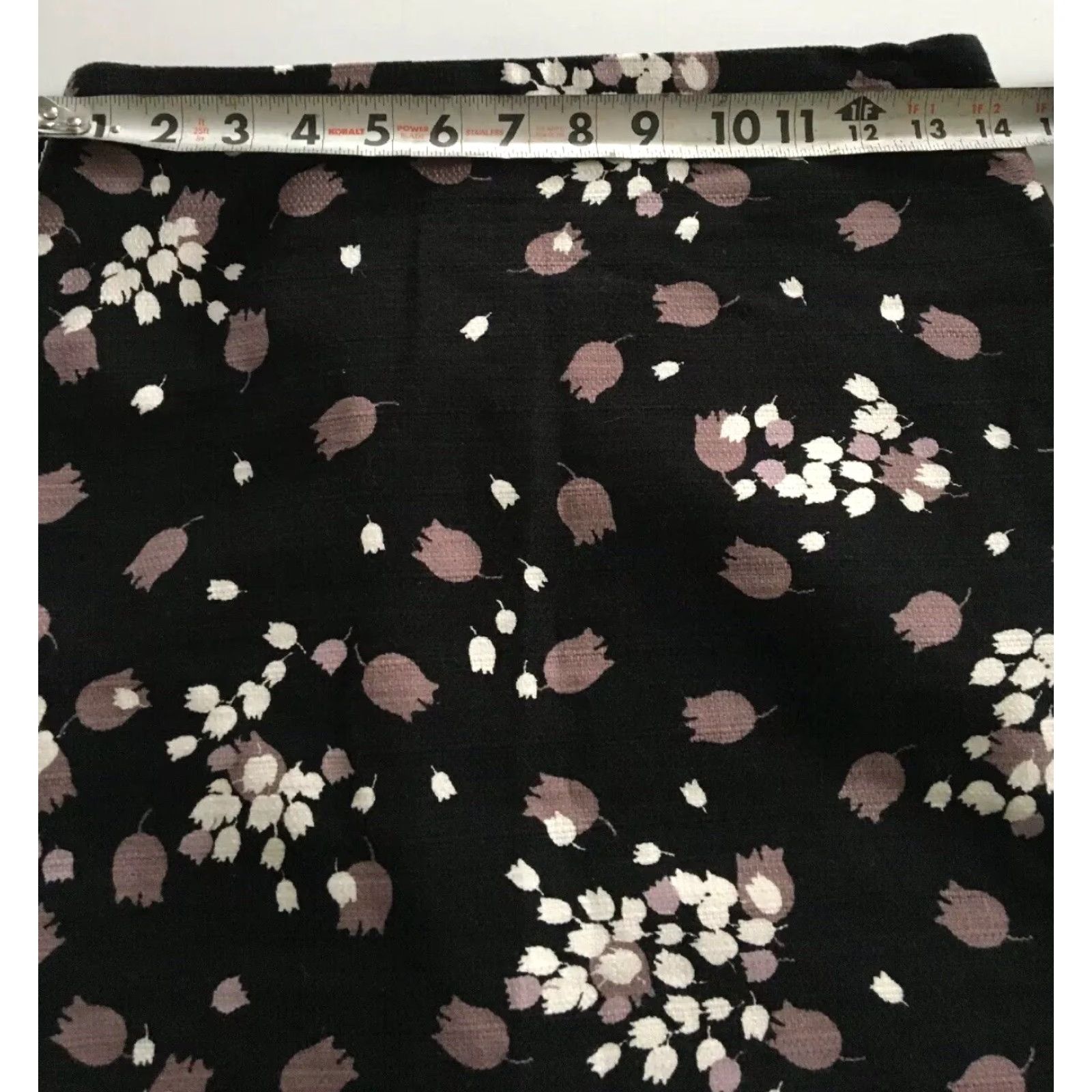 Ann Taylor Ann Taylor LOFT Outlet Floral Skirt Sz 2 Black White Gray Multicolor Side Slit Womens Size 26" / US 2 / IT 38 - 5 Thumbnail