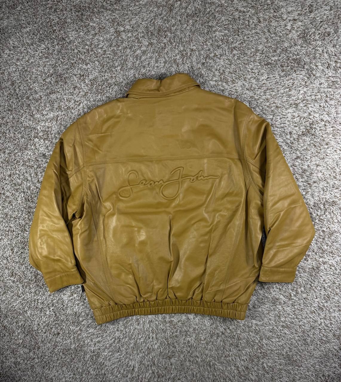 Sean John Sean John Leather Jacket 90s Y2K Signature Logo Bomber Size US XL / EU 56 / 4 - 18 Thumbnail