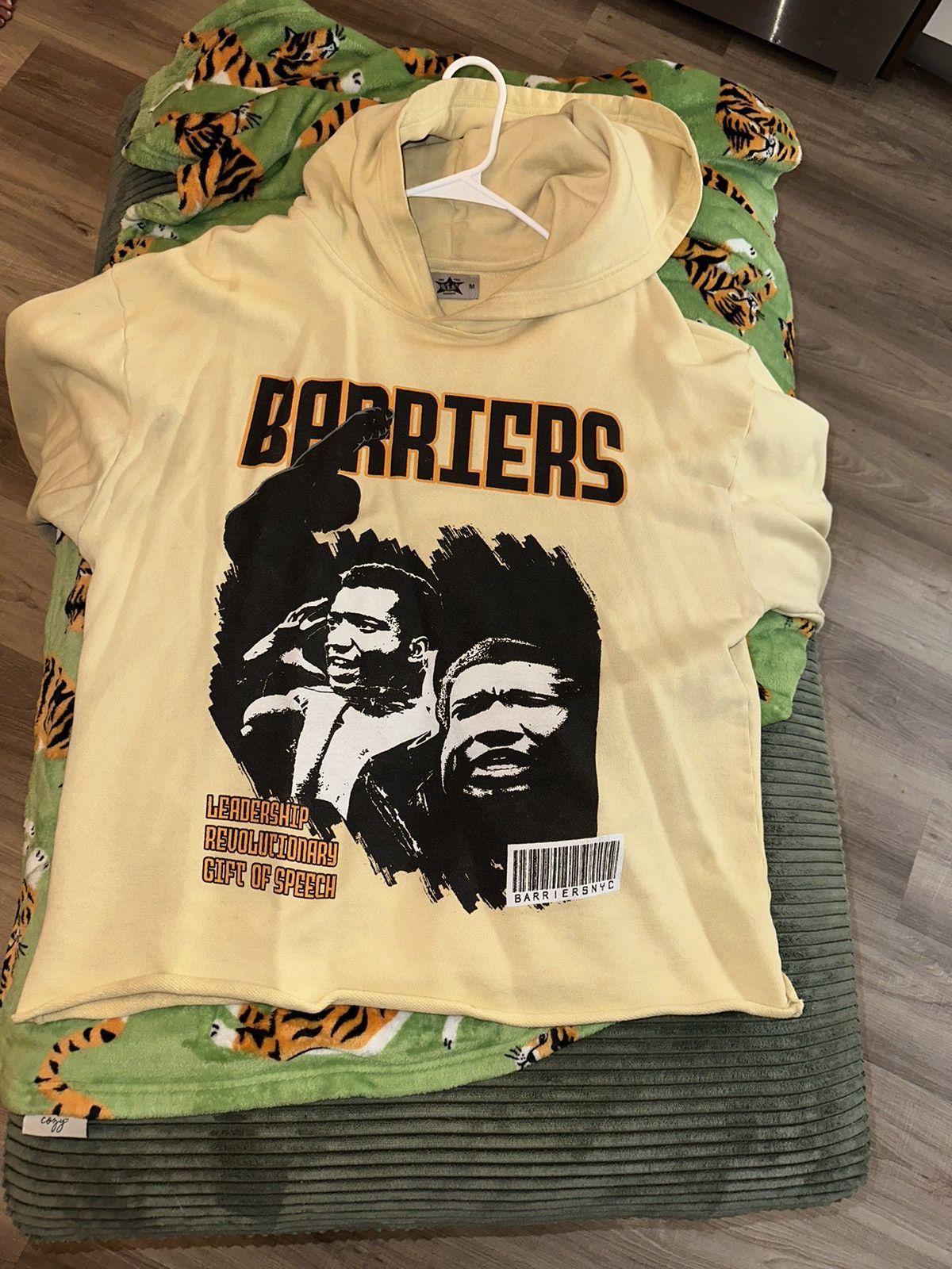image of Barriers Hoodie in Yellow, Men's (Size Medium)