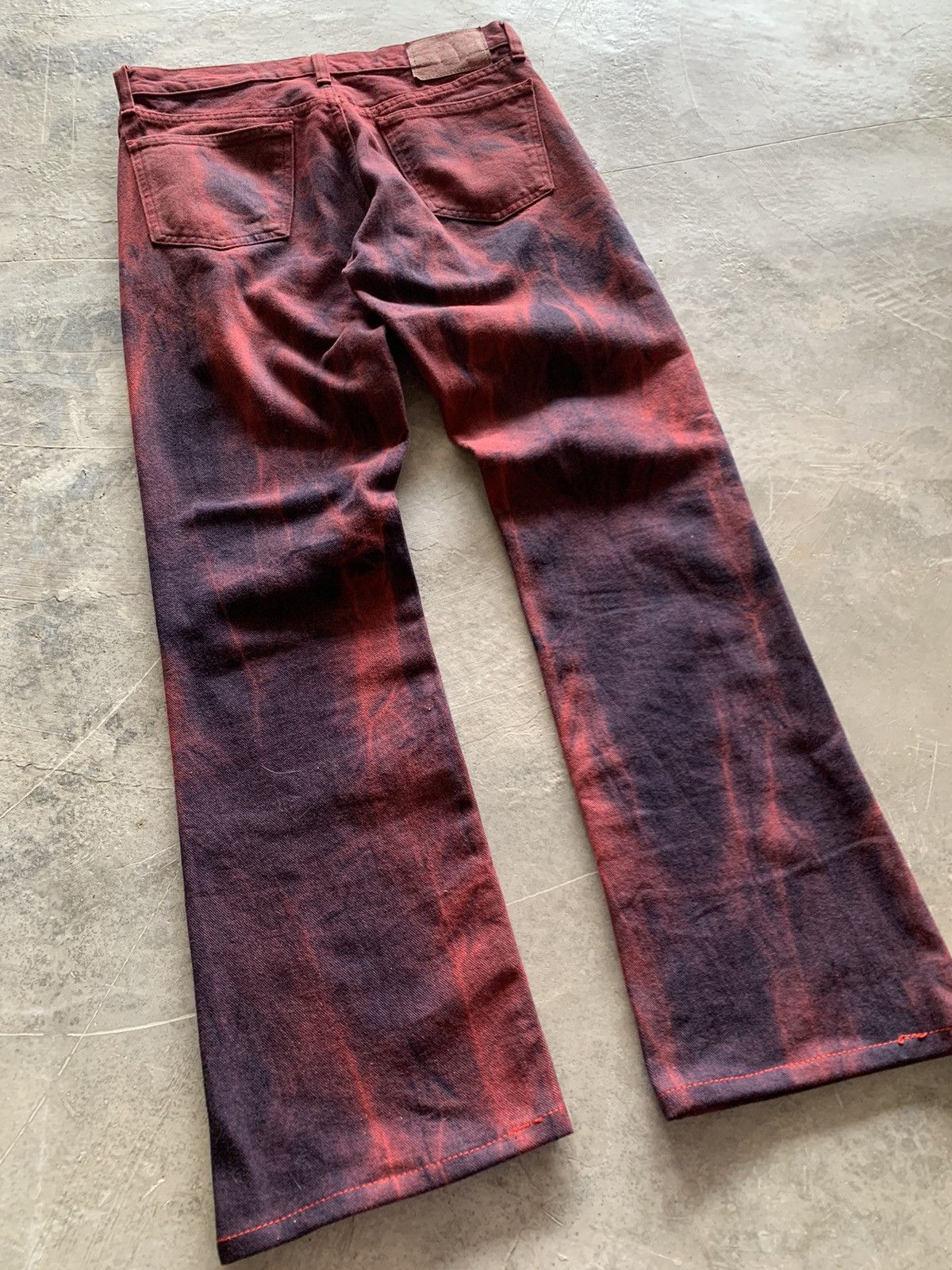 If Six Was Nine flare smoky red black bobson jeans japanese Size US 30 / EU 46 - 16 Thumbnail