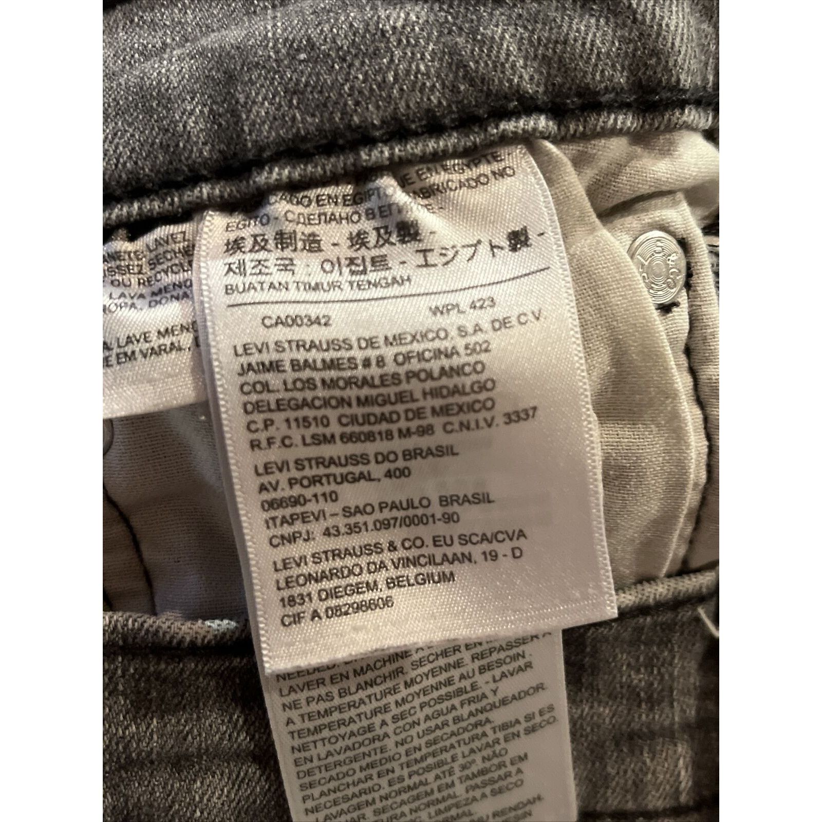 Levi's Levi's 514 Slim Straight Fit Jeans Mens 31x33 Ash Grey Denim Size US 31 - 8 Thumbnail