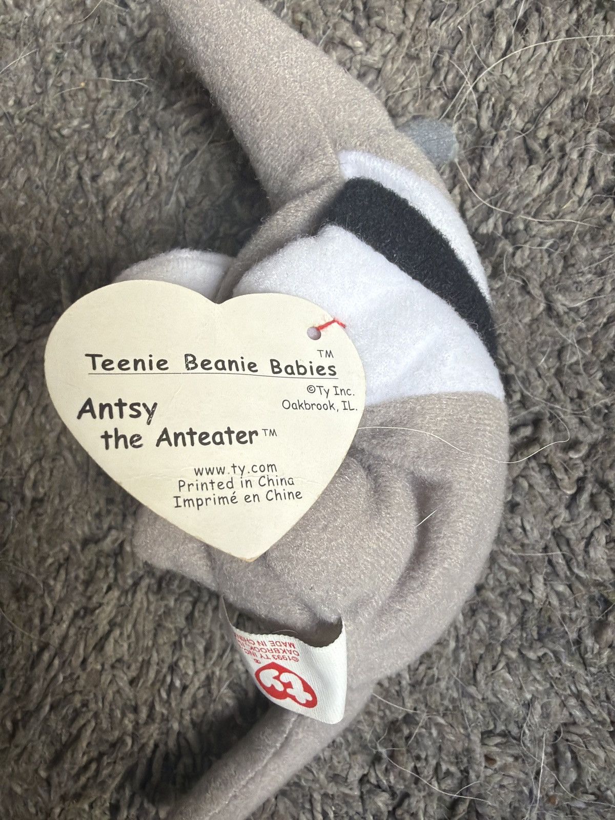Vintage 1993 McDonald’s Ty Antsy The Anteater Teenie Beanie Baby Size ONE SIZE - 4 Thumbnail