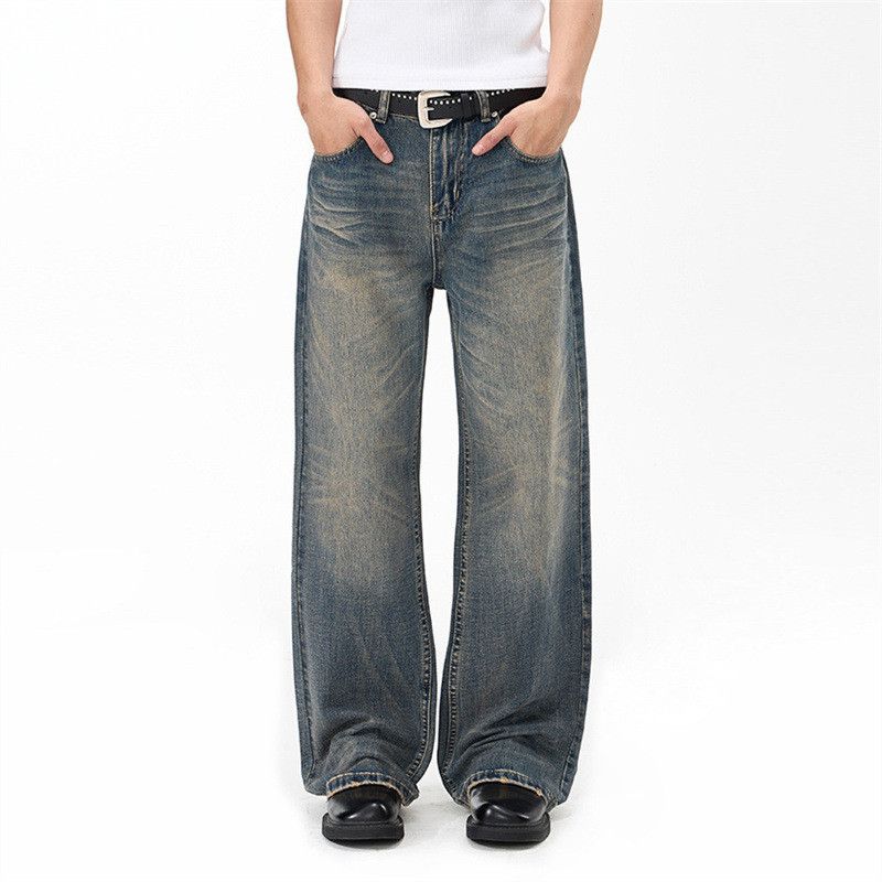 Vintage Casual Distressed Washed Vintage Loose Straight Jeans Size US 32 / EU 48 - 1 Thumbnail