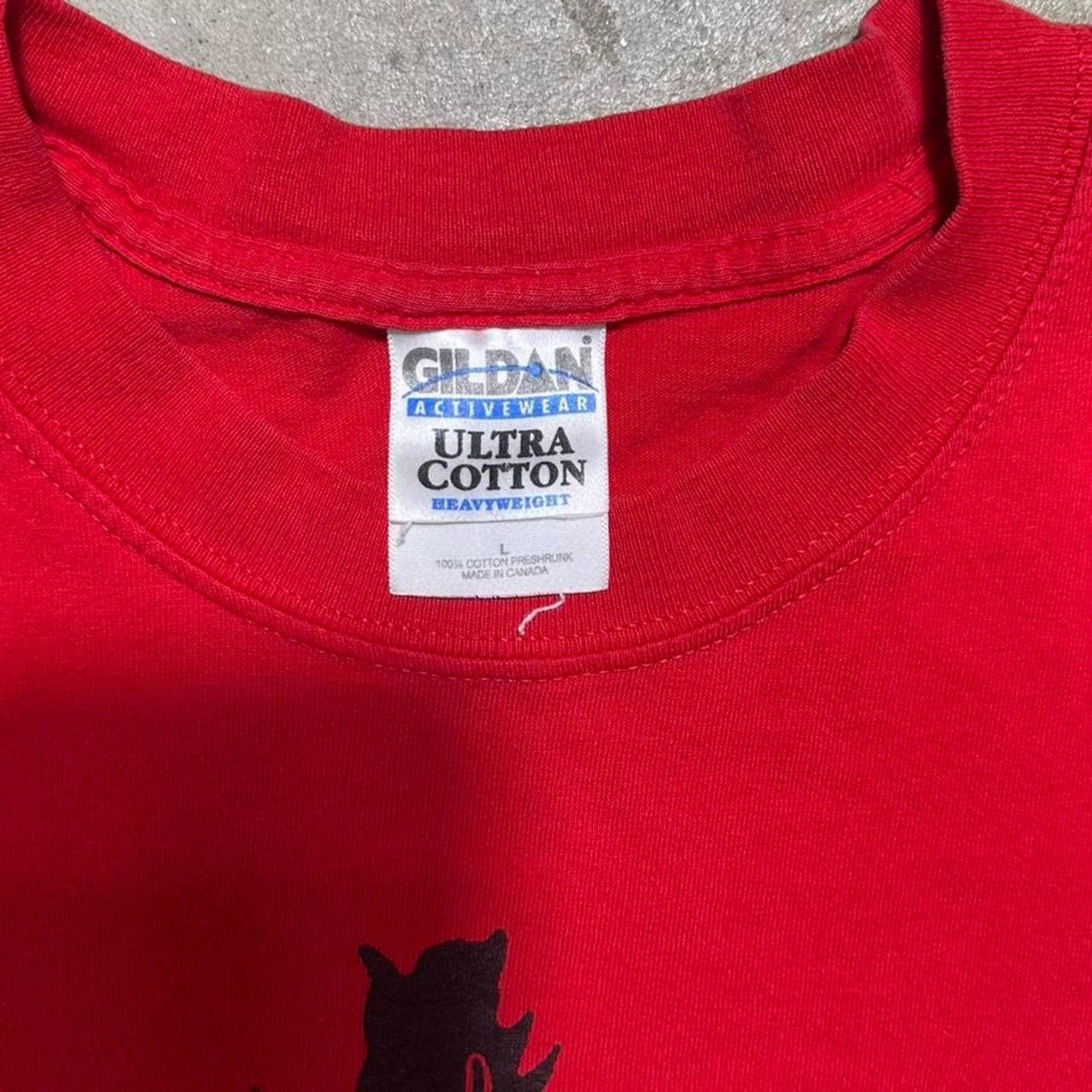 Gildan Vintage Y2K 2000s Montana Moose Comedy Tee Humor Joke Shirt Size US L / EU 52-54 / 3 - 3 Thumbnail