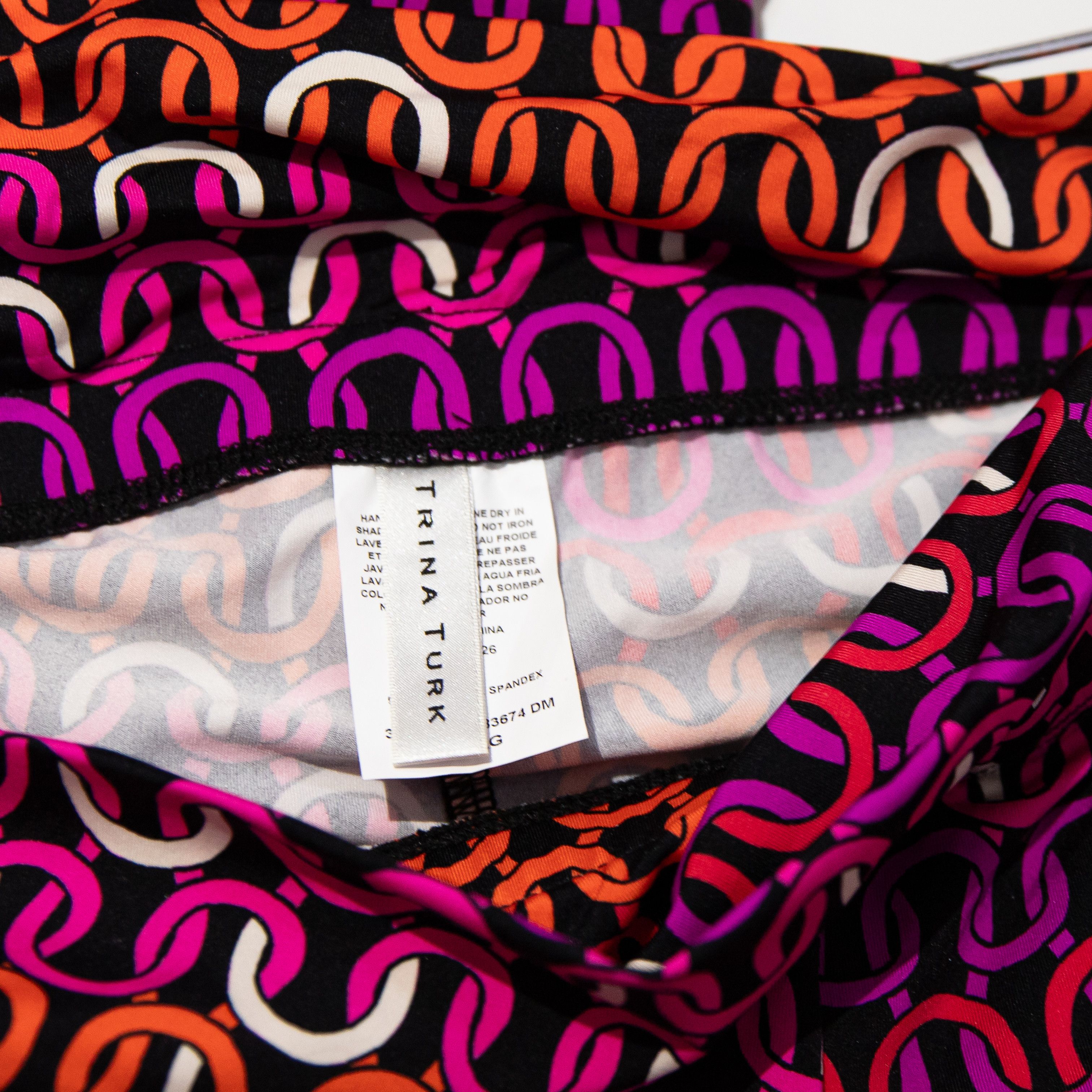Trina Turk Trina Turk Echo Chain Link Print Pattern Size 34" / US 12 / IT 48 - 2 Thumbnail