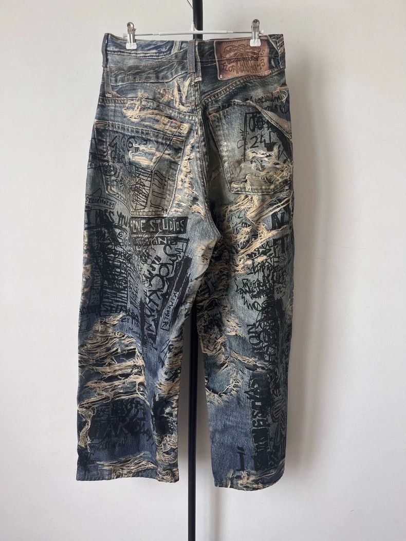 Acne Studios Acne Studios Loose straight-leg jeans with printed pattern Size US 30 / EU 46 - 2 Thumbnail