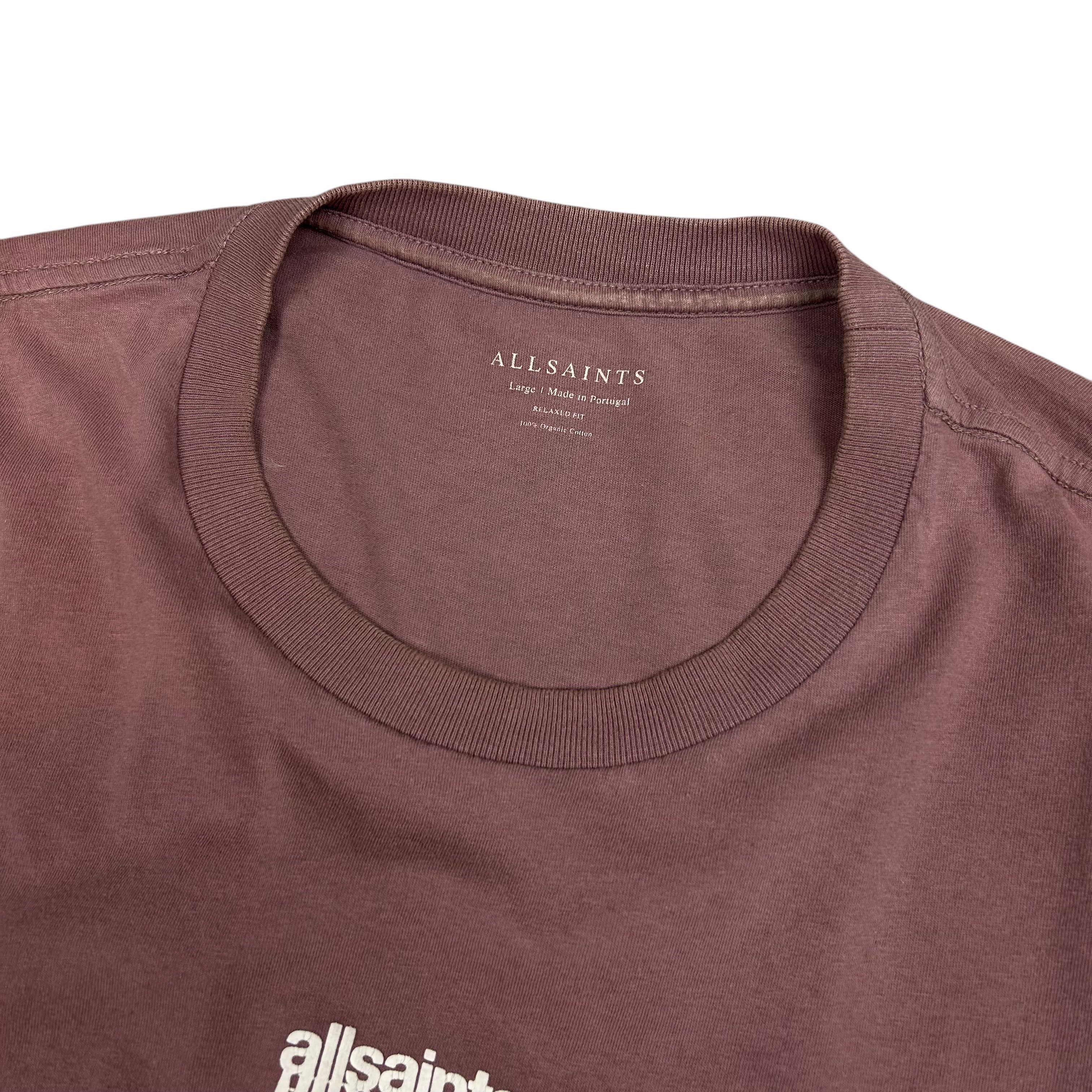 Allsaints Allsaints Maroon Red Refract Short Sleeve T-shirt Cotton L Size US L / EU 52-54 / 3 - 4 Thumbnail