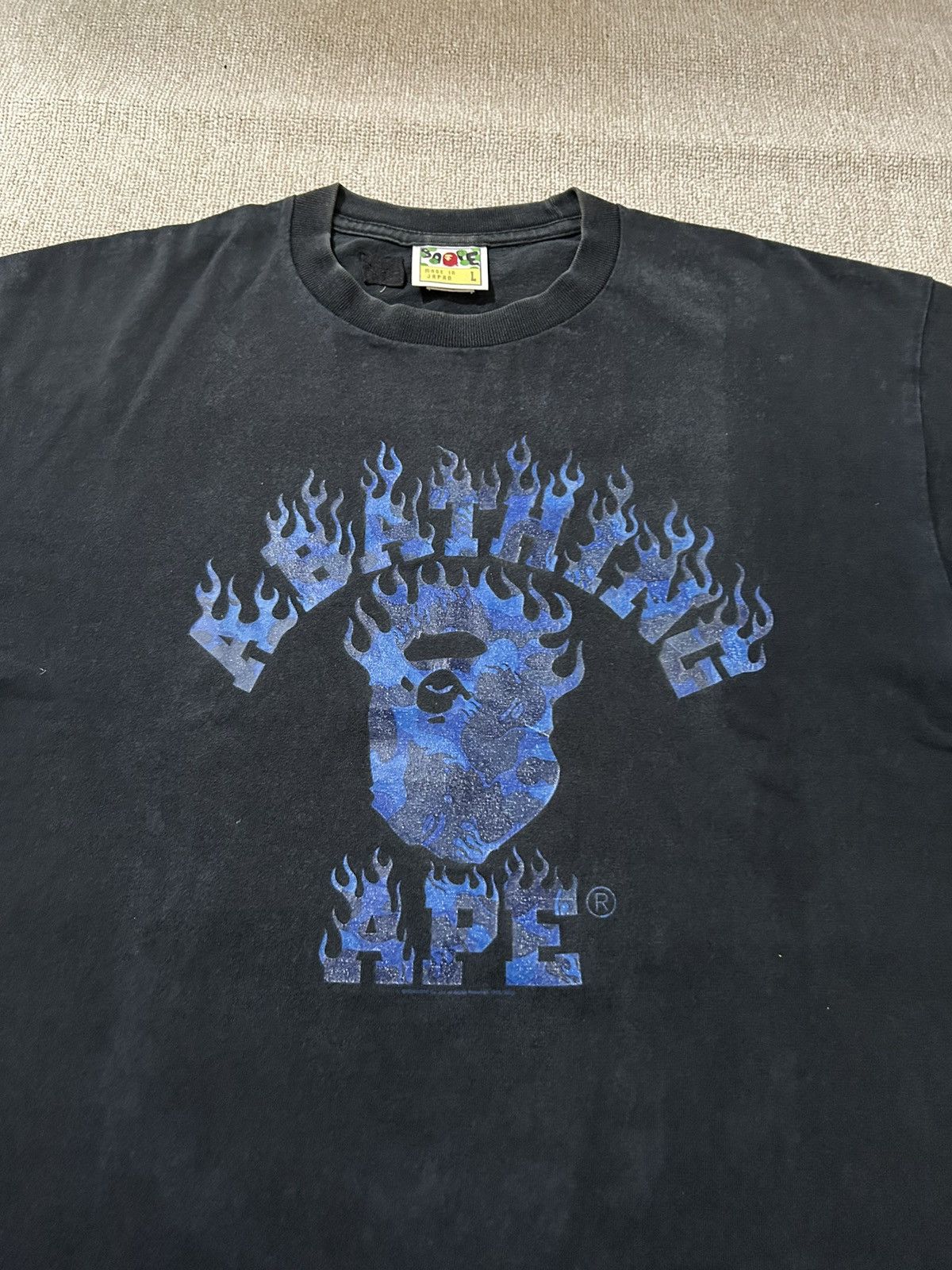 Bape Fire Camo College Tee Size US L / EU 52-54 / 3 - 2 Thumbnail