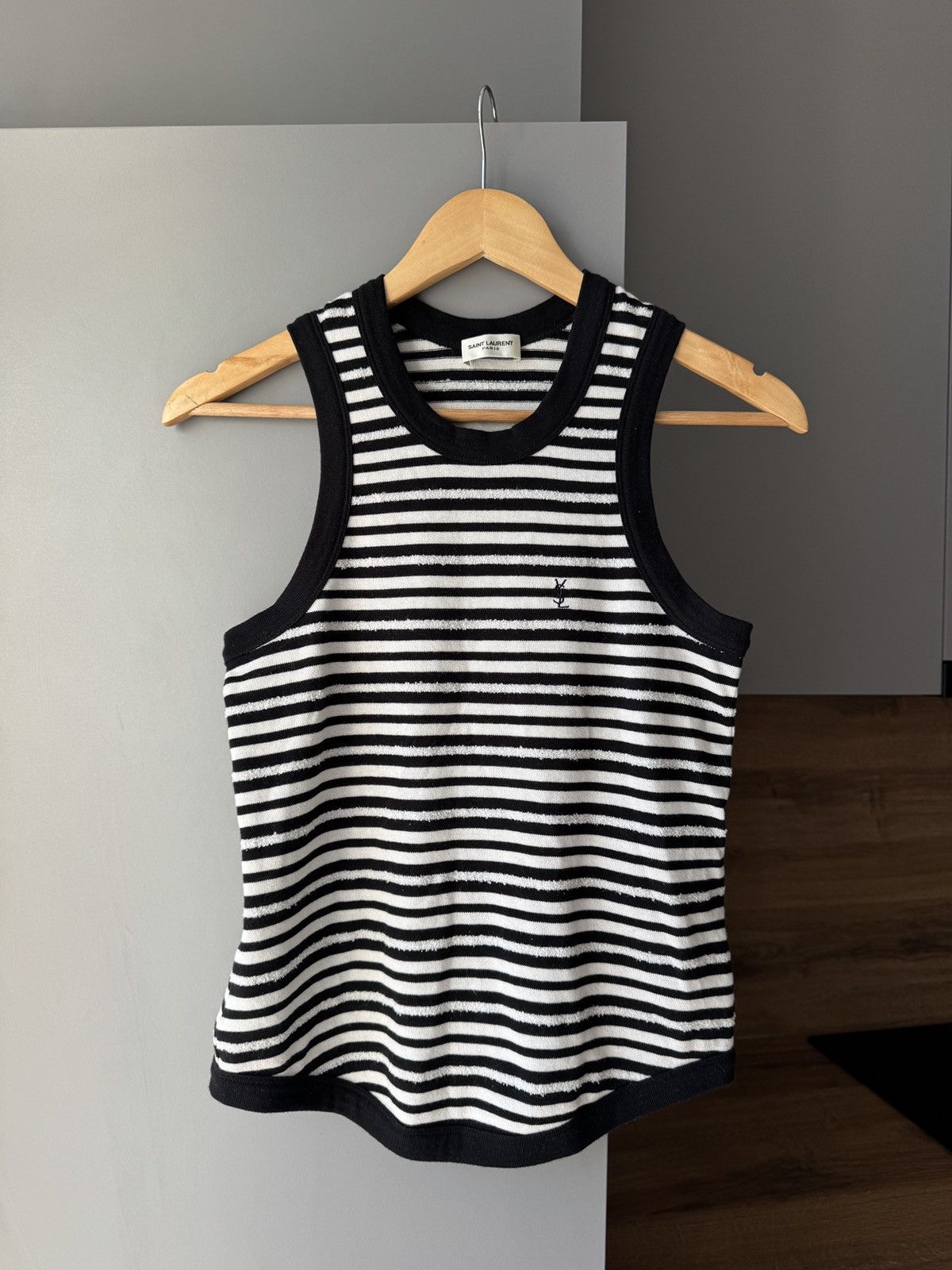 Saint Laurent Paris Saint Laurent Cassandre Black & White Tank Top Size XS / US 0-2 / IT 36-38 - 1 Thumbnail