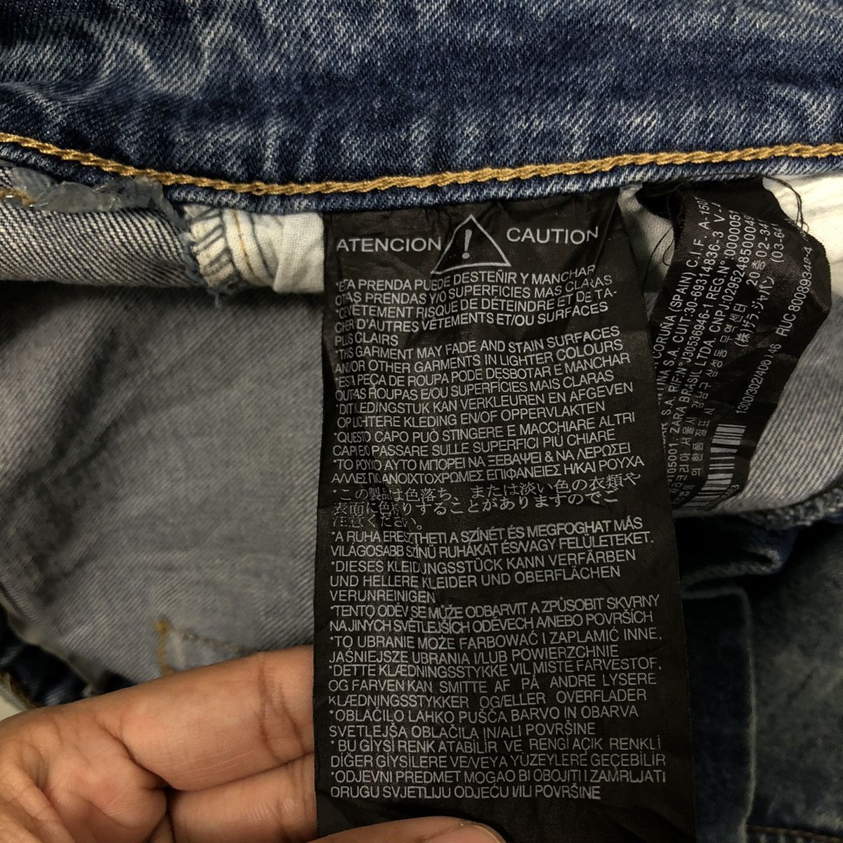 Japanese Brand 🔥Skinny Cutting Distressed Denim Jeans Zara Size US 36 / EU 52 - 15 Thumbnail