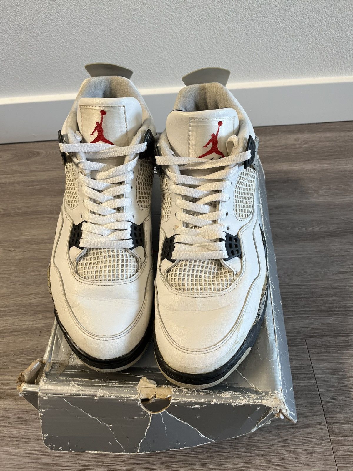 Jordan Brand 1999 Jordan 4 Nike Air White Cement Size US 11.5 / EU 44-45 - 5 Thumbnail
