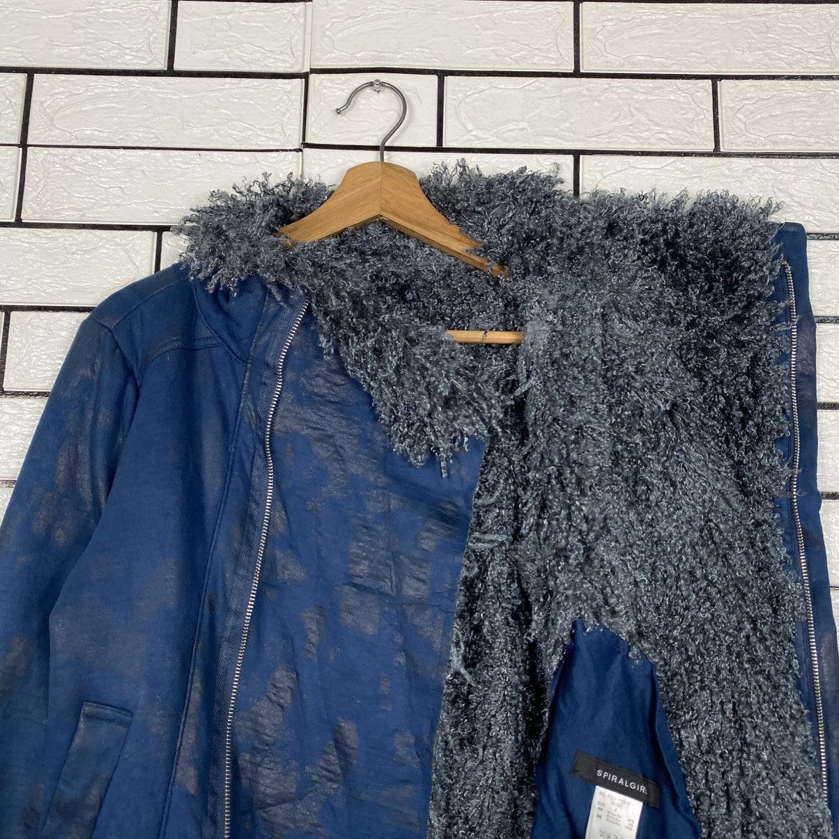 Japanese Brand Cropped Parachute Leather Jacket Spiralgirl Faux Fur Blanket Size M / US 6-8 / IT 42-44 - 13 Thumbnail