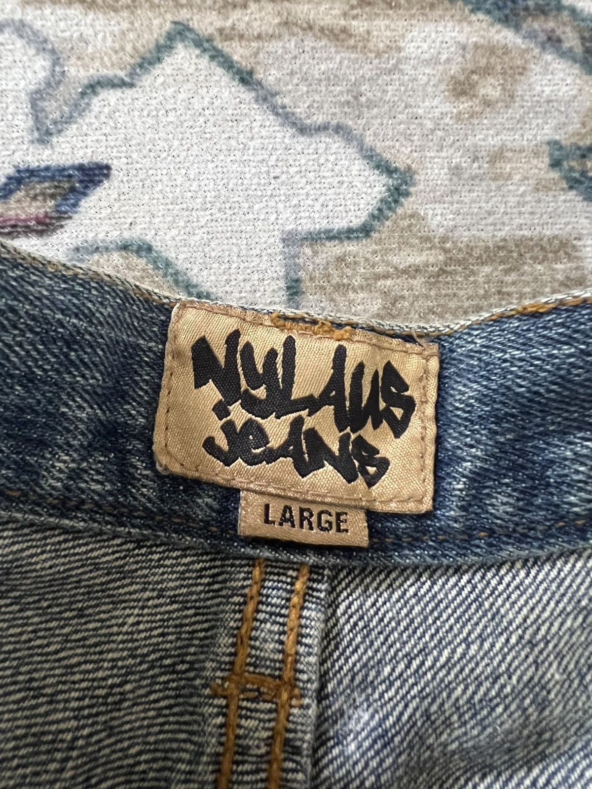 Japanese Brand × Vintage FLARED💥NYLAUS JEANS RIPPED DISTRESSED DENIM PANT Size US 32 / EU 48 - 9 Thumbnail