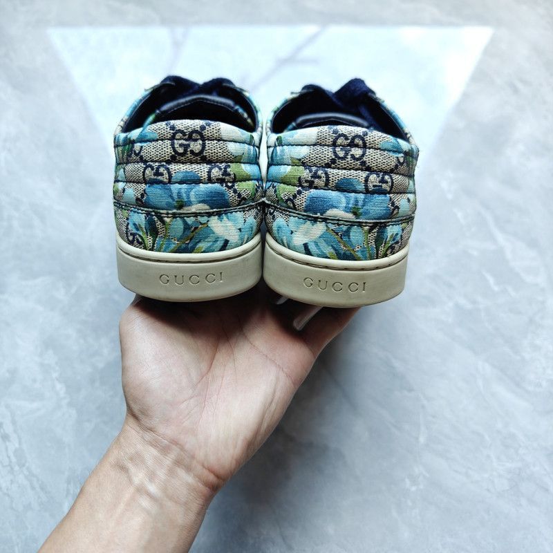 Gucci Blue Floral Casual Sneakers -