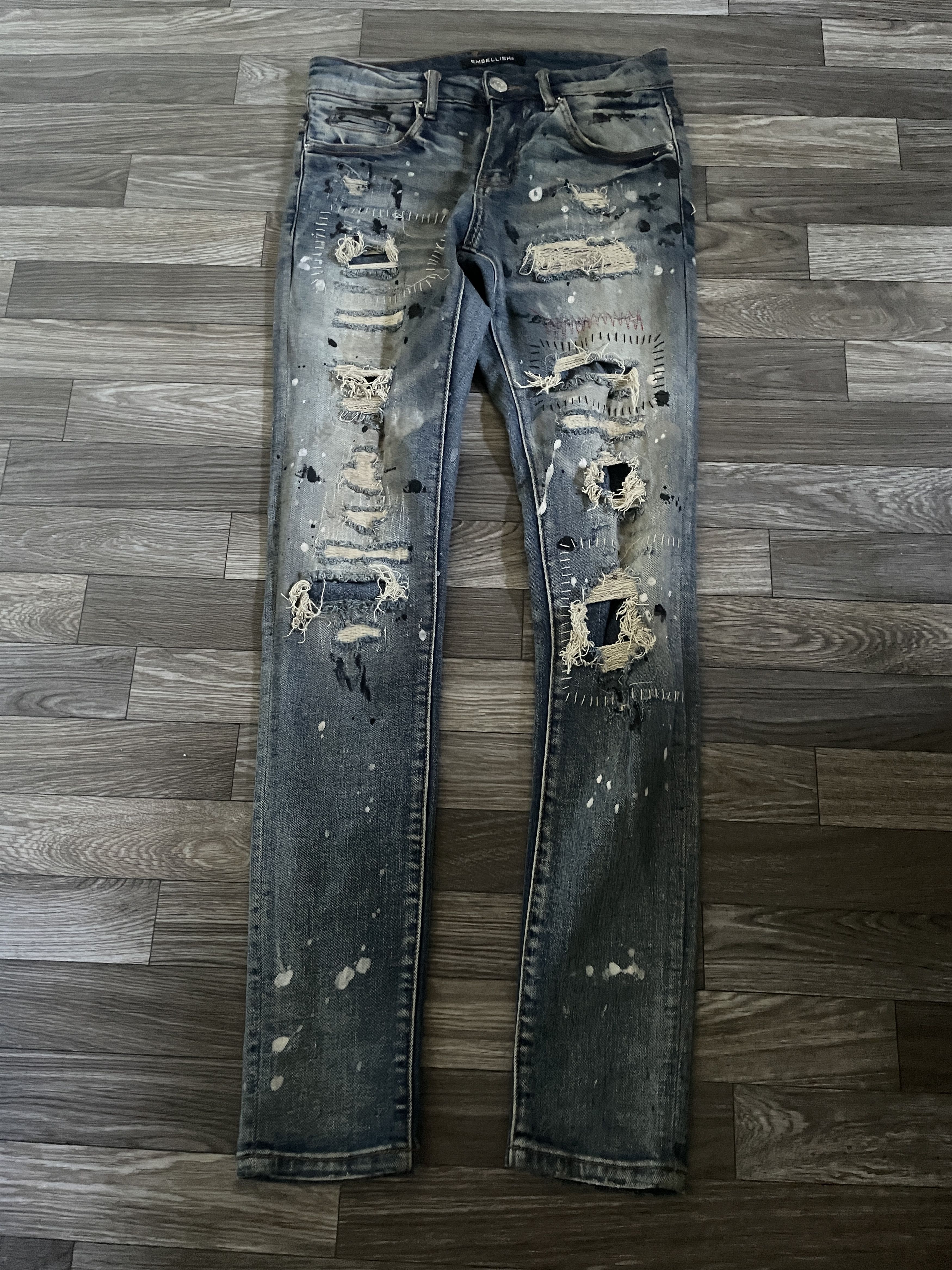 Embellish Embellish denim ripped paint splatter jeans Size US 28 / EU 44 - 1 Thumbnail