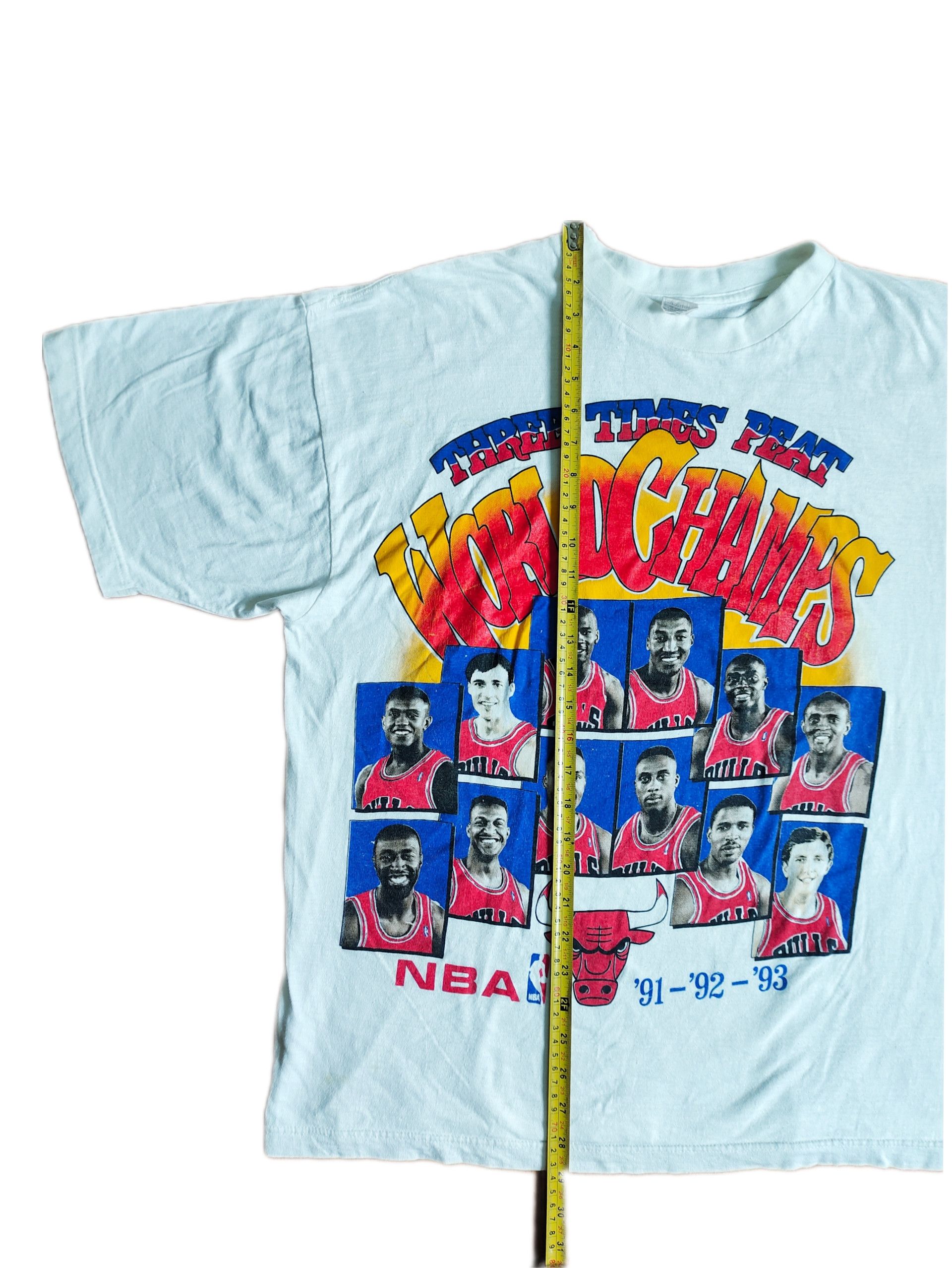 Starter × Vintage Rare Vintage Bulls "3-Times Peat" Players 90s T-shirt Size US XL / EU 56 / 4 - 6 Thumbnail