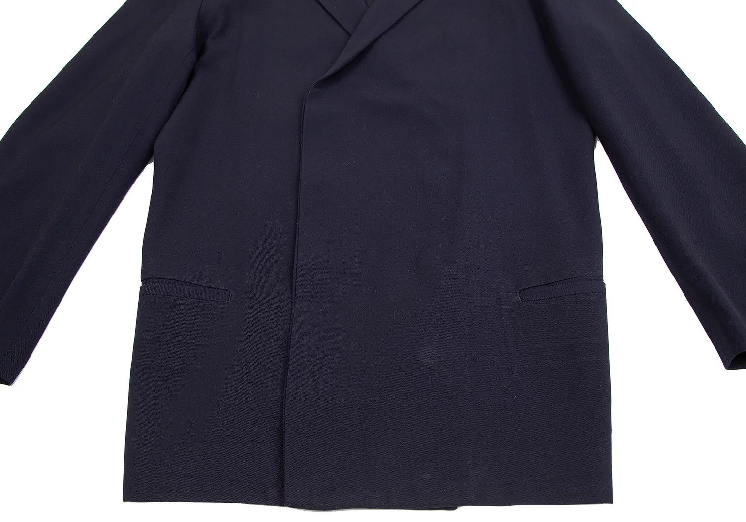 Yohji Yamamoto Yohji Yamamoto Wool Cotton Gabardine Jacket Navy M Size US M / EU 48-50 / 2 - 7 Thumbnail
